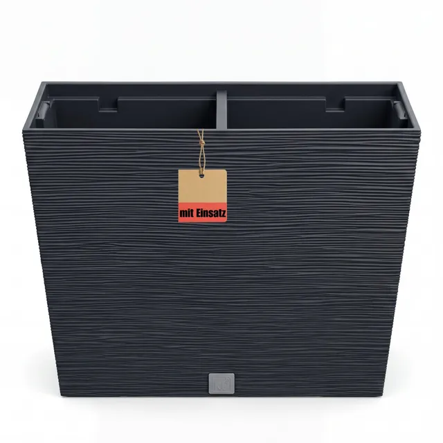BigDean Garten Blumenkasten Anthrazit 58 cm mit Einsatz UV-fest