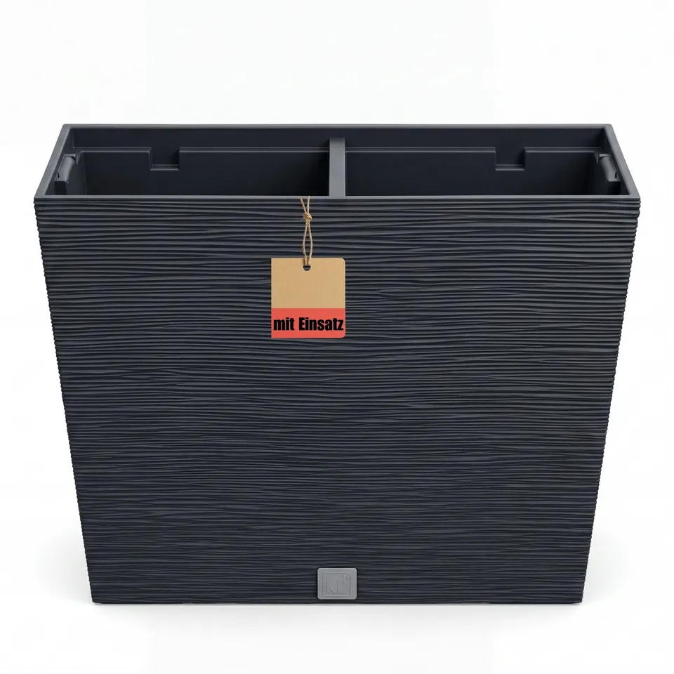 BigDean Garten Blumenkasten Anthrazit 58 cm mit Einsatz UV-fest