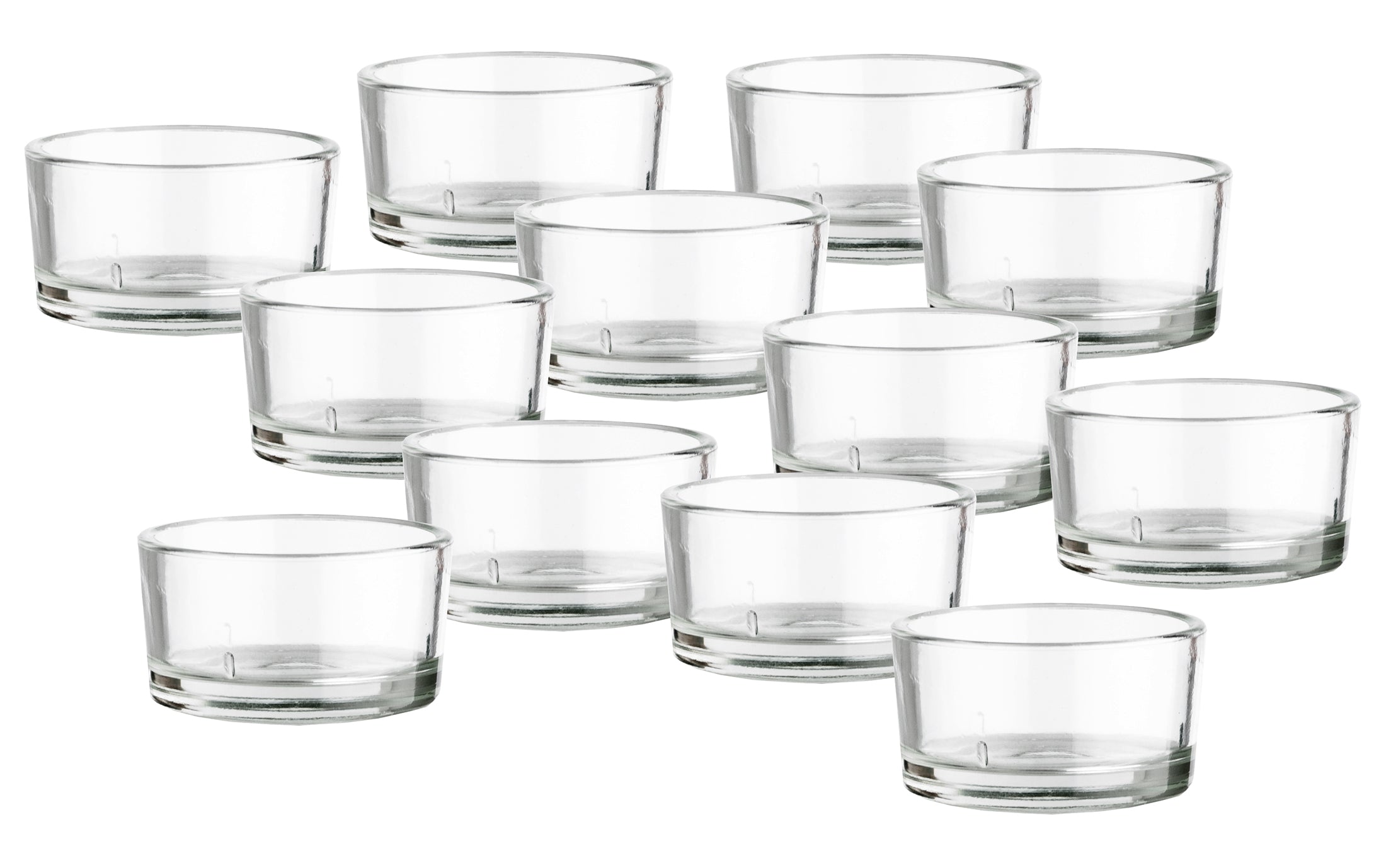 BigDean Teelichtgläser 12er-Set Glas Made in Germany