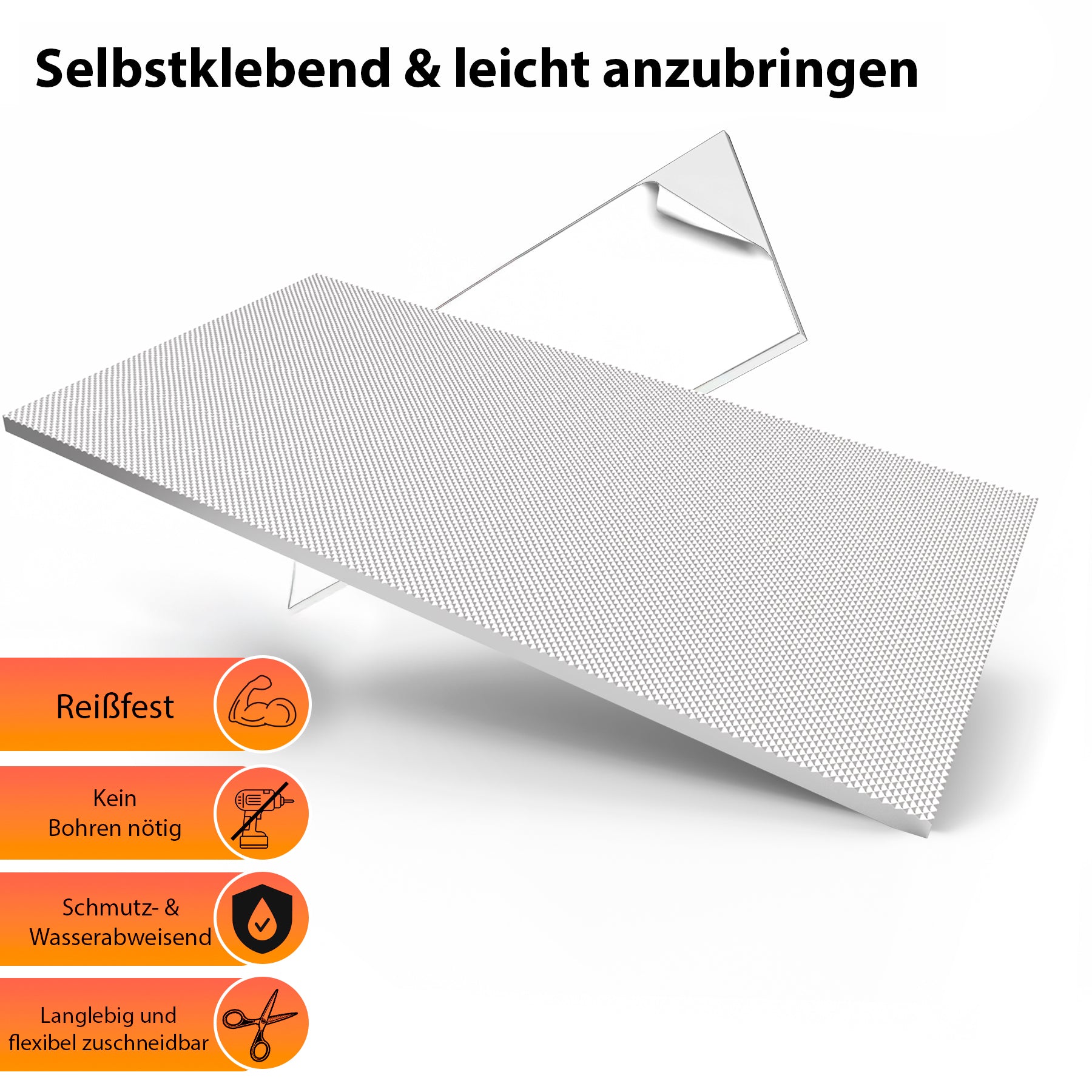 BigDean Haushalt Garagen Wandschutz selbstklebend 4x Weiß