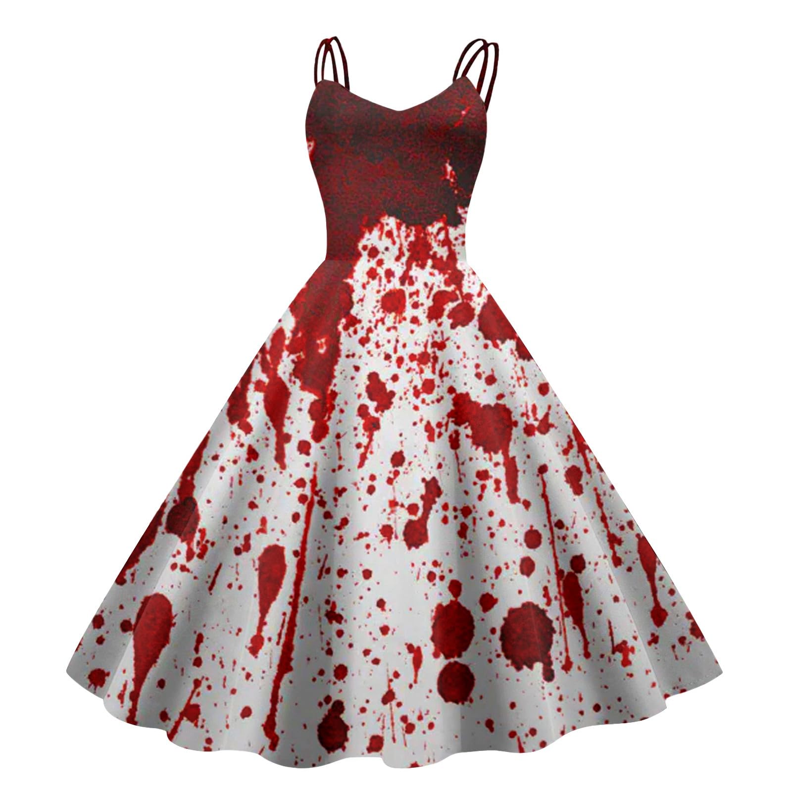 Luadnysin Halloween Kostüm Kleid A015 Black blutig