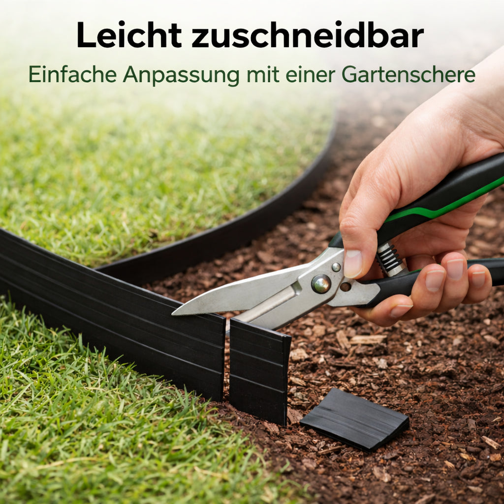 BigDean Flexible Rasenkante 40 m Beeteinfassung 6 cm Komplettset