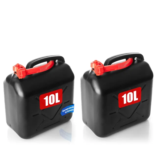 BigDean Benzinkanister 10L 2 Stück mit Ausgießer UN