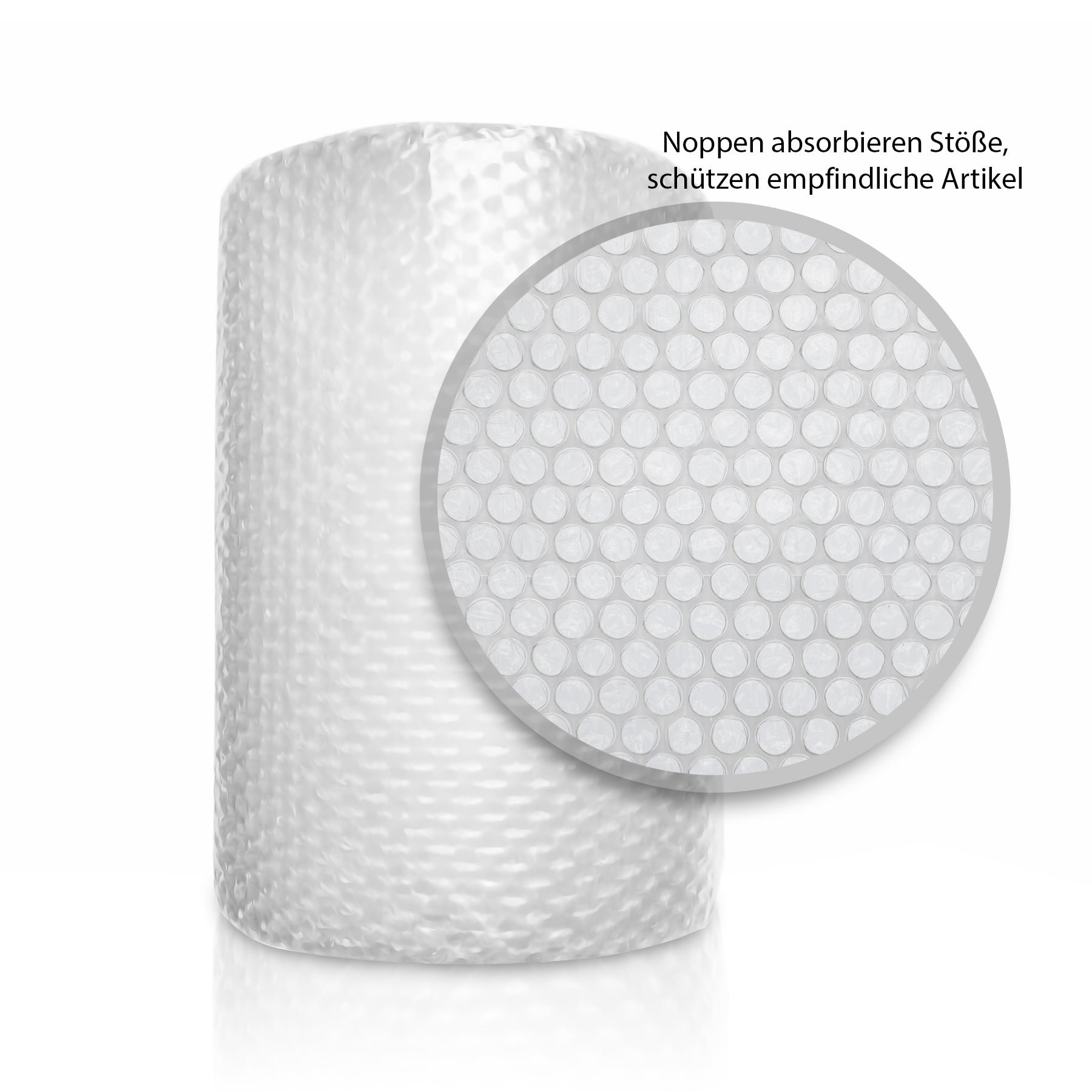 BigDean Luftpolsterfolie 10m x 0,40m Noppenfolie 80my