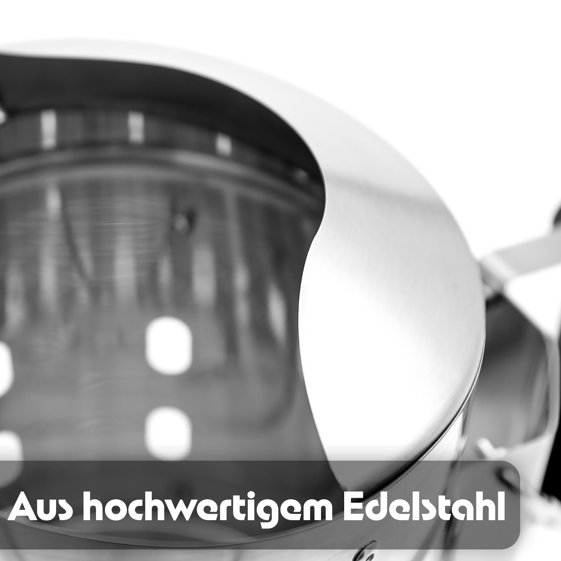 BigDean XXL Anzündkamin Edelstahl Grillkamin mit 2 Griffen
