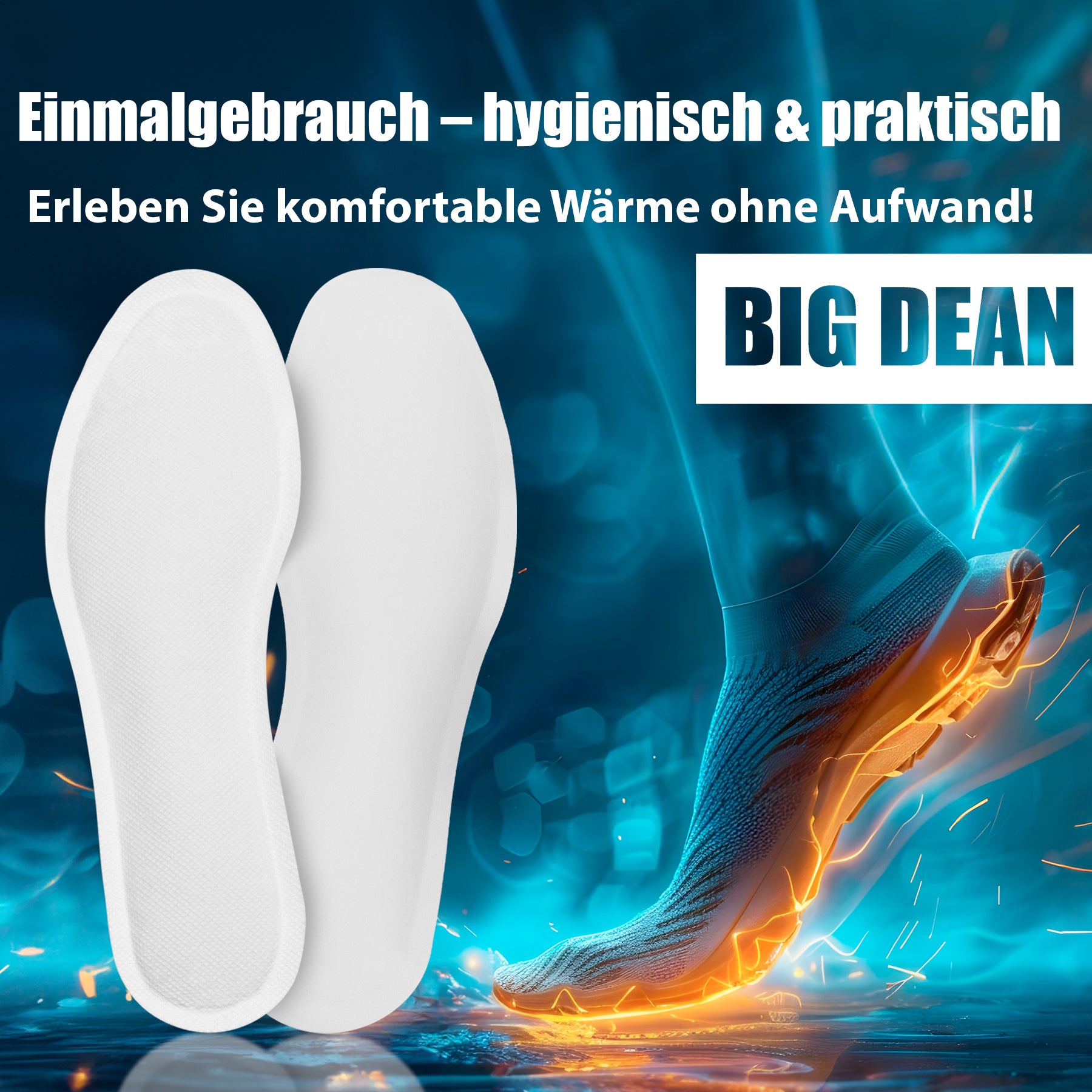 BigDean Fußwärmer Sohlenwärmer Gr.41,5-43,5 10 Paar 8h