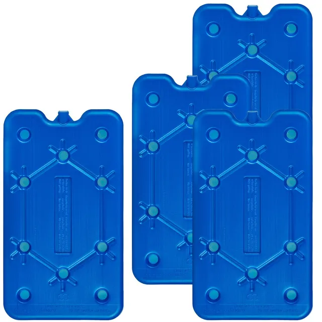 BigDean Kühlakkus Flach 400 ml Blau Kühlpacks 4er Set