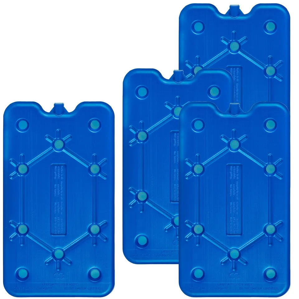 BigDean Kühlakkus Flach 400 ml Blau Kühlpacks 4er Set