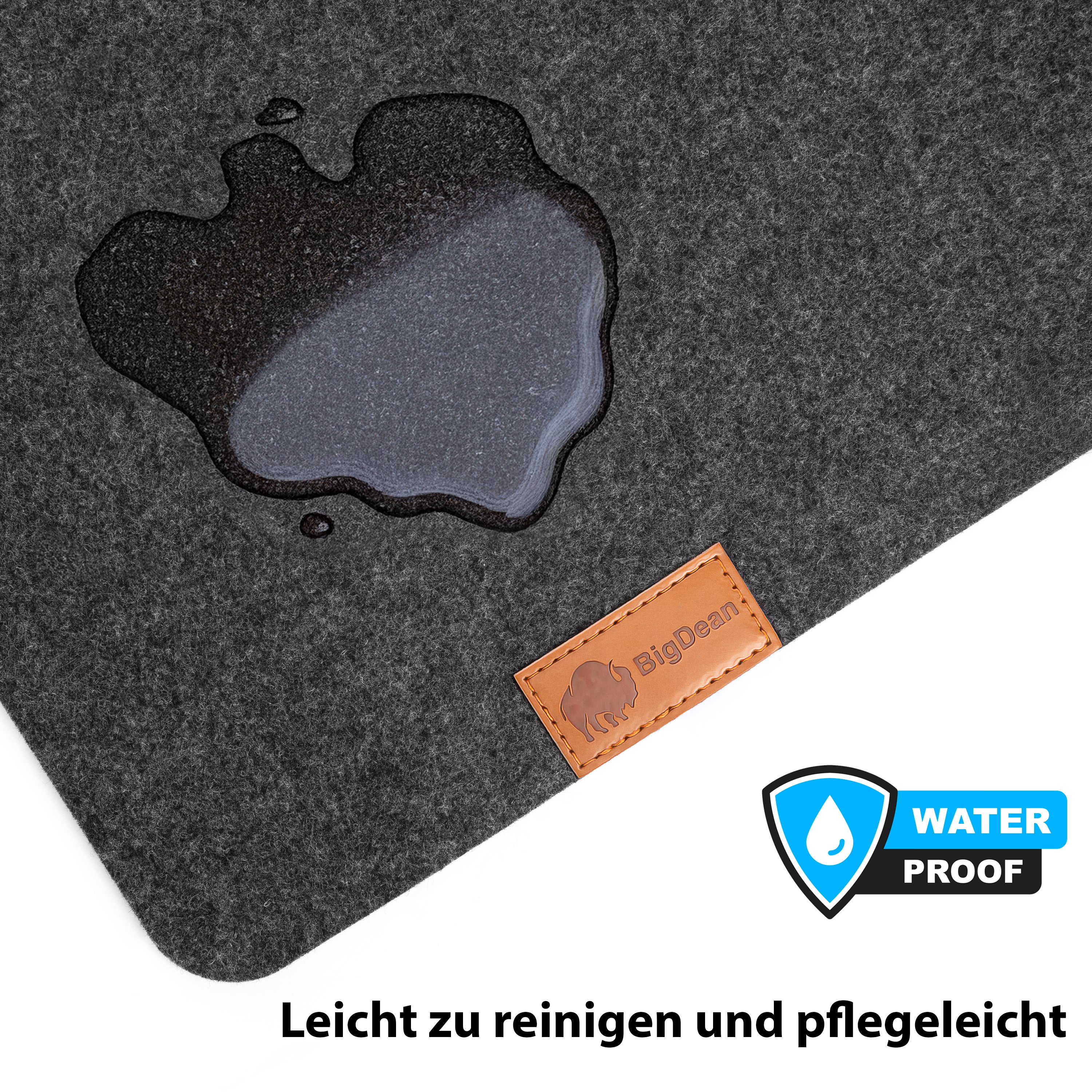 BigDean Schreibtischunterlage Filz 100x40 anthrazit