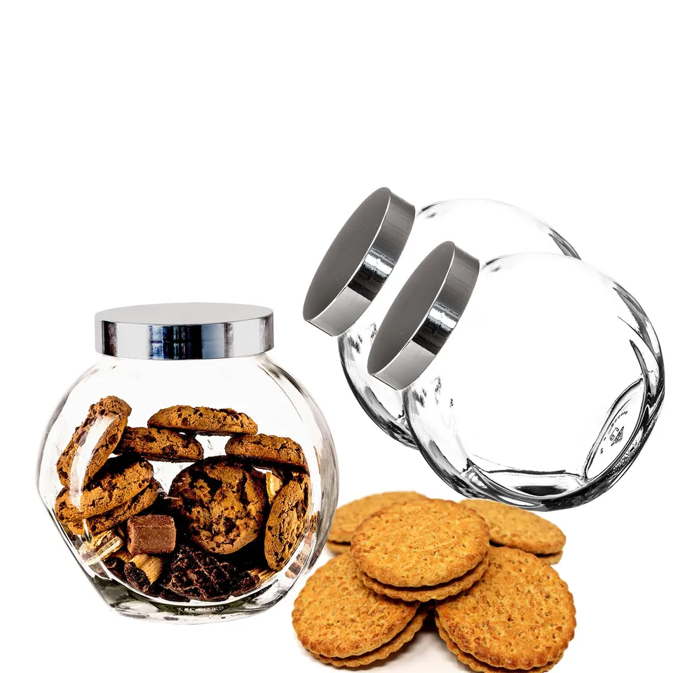 BigDean Küche Bonbonglas 2L 2er Set mit Schraubdeckel