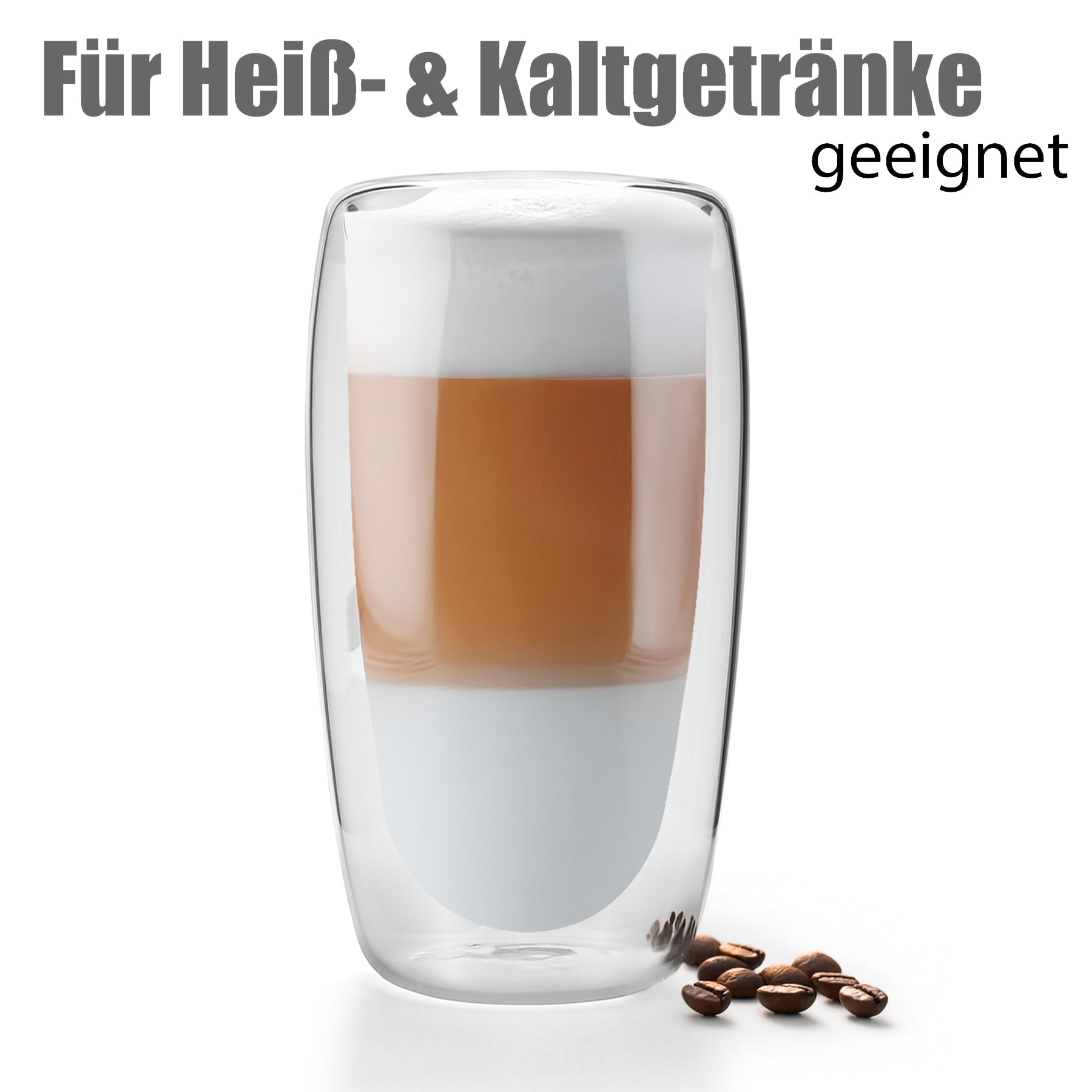 BigDean Küche Latte Macchiato Gläser 350ml 4er doppelwandig