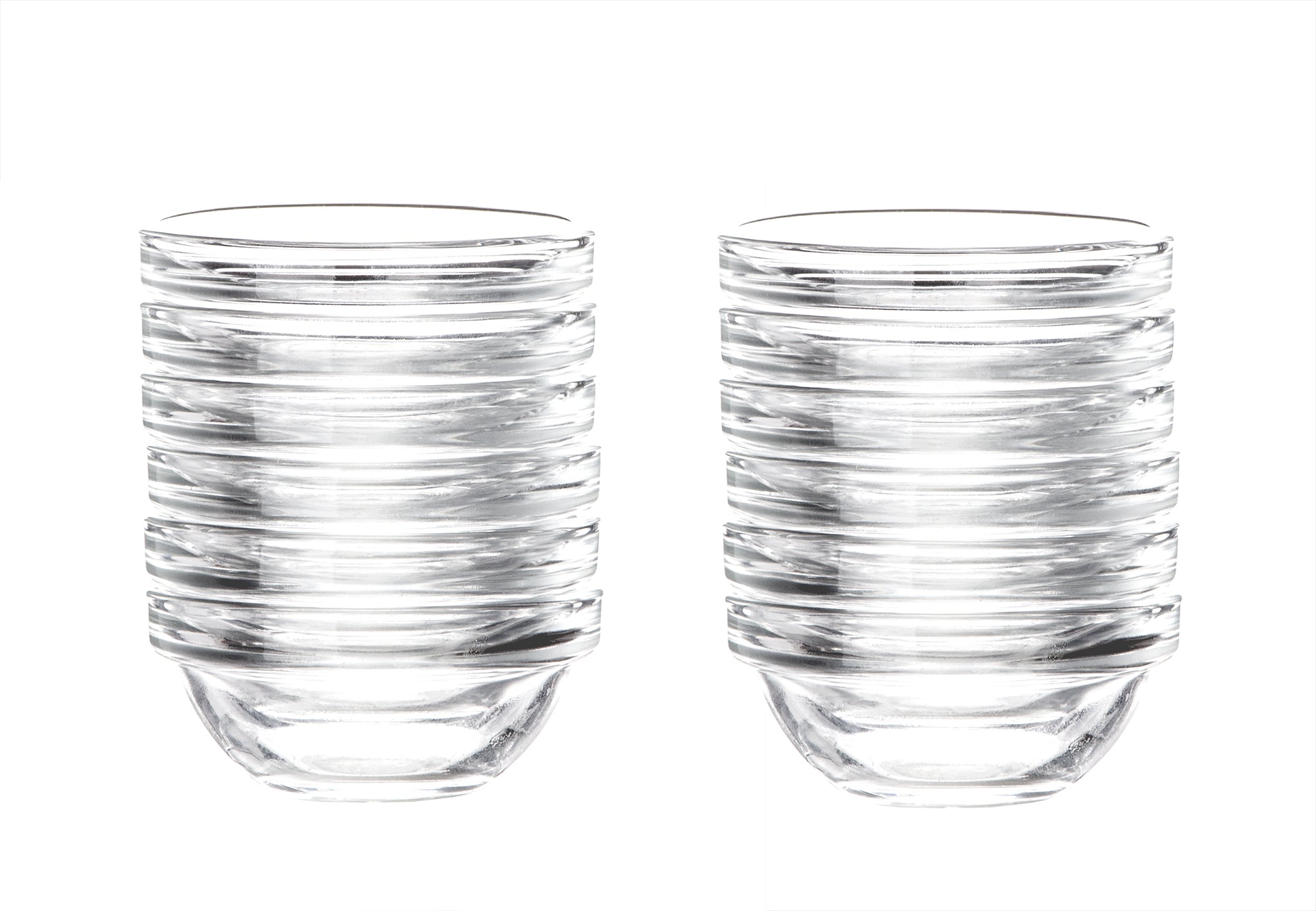 BigDean Küche & Vorrat Dipschalen 12x 6 cm Glas 30 ml stapelbar