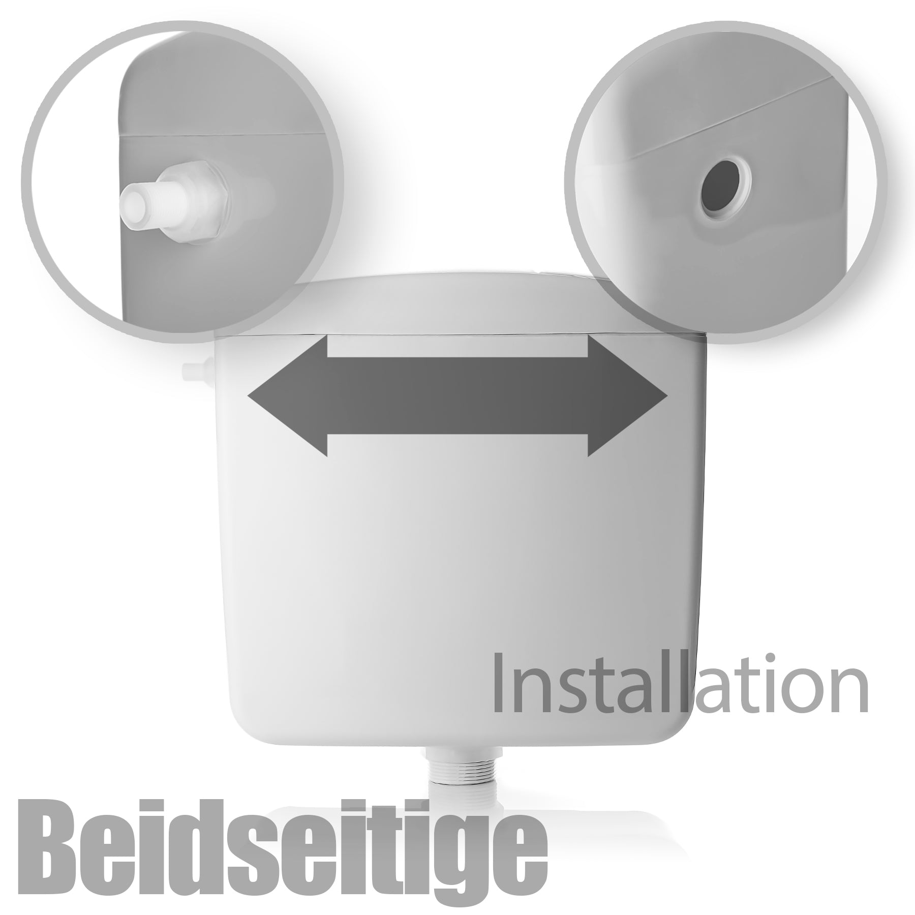 BigDean Bad Spülkasten 6-9L Weiß Aufputz Spartaste