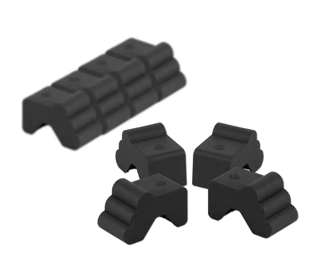 BigDean Garten Blumentopf Füße Anthrazit 8er-Set Kunststoff 4cm