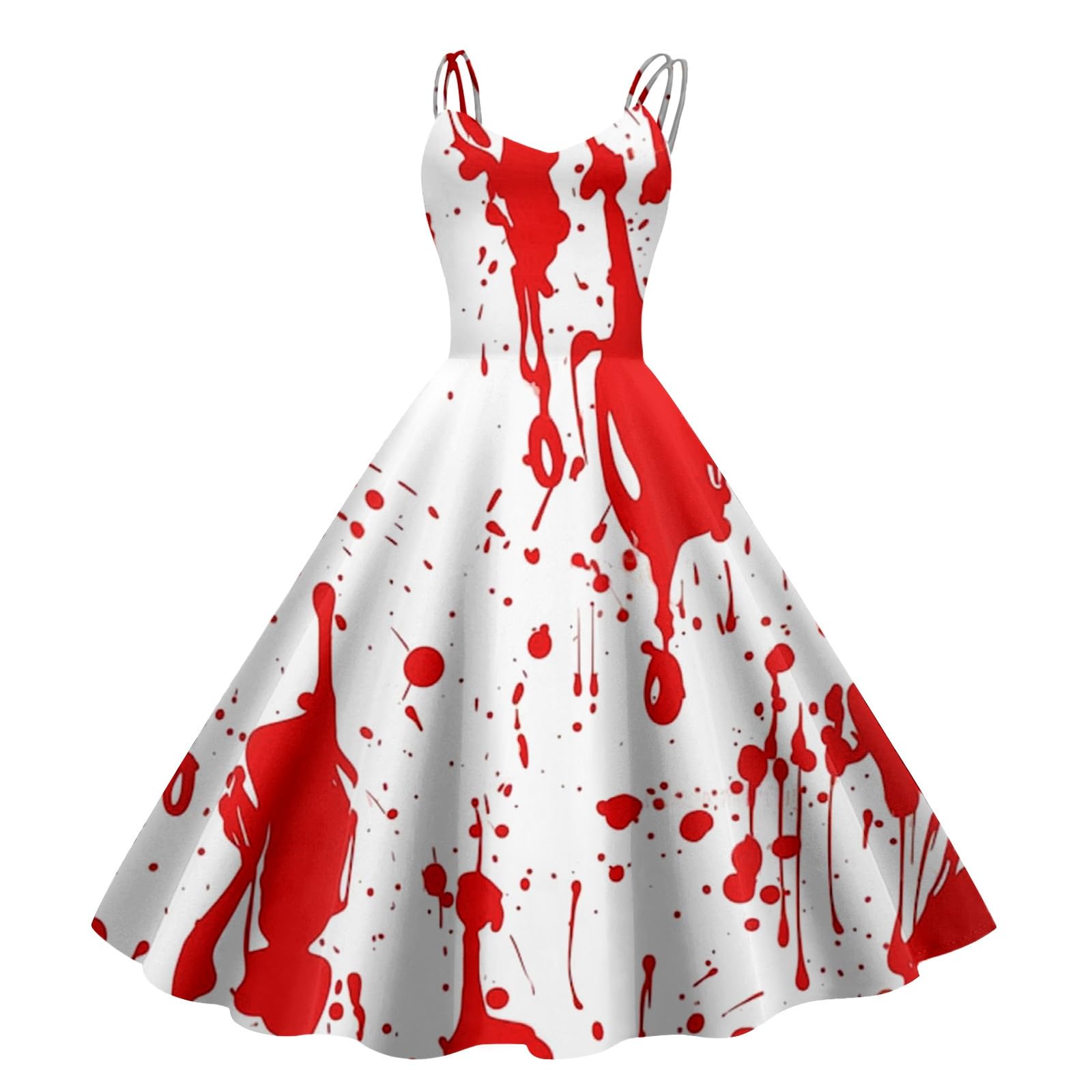 Luadnysin Halloween Kostüm Kleid A015 Black blutig