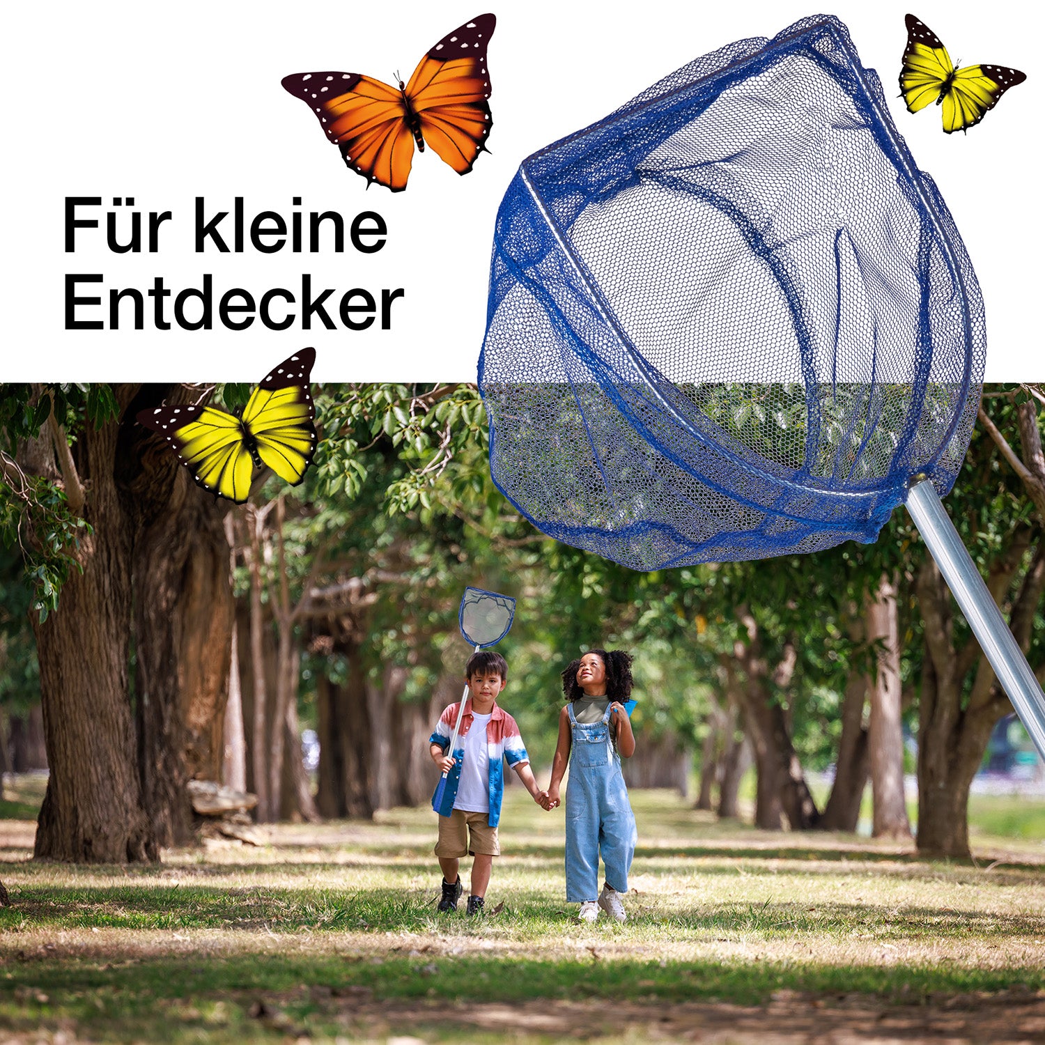 BigDean Garten & Außenbereich Kescher Kinder Teleskop 75cm 2 Stück