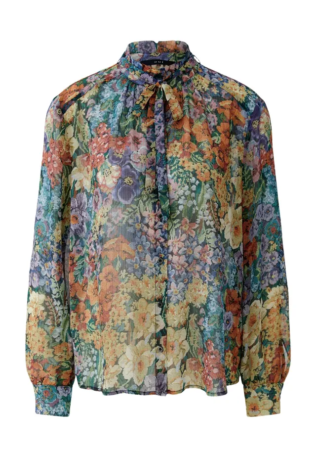 OUI Bluse Floral Gobelinprint gerade Damen