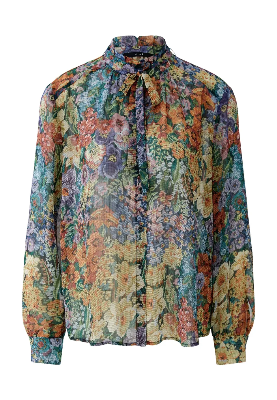 OUI Bluse Floral Gobelinprint gerade Damen