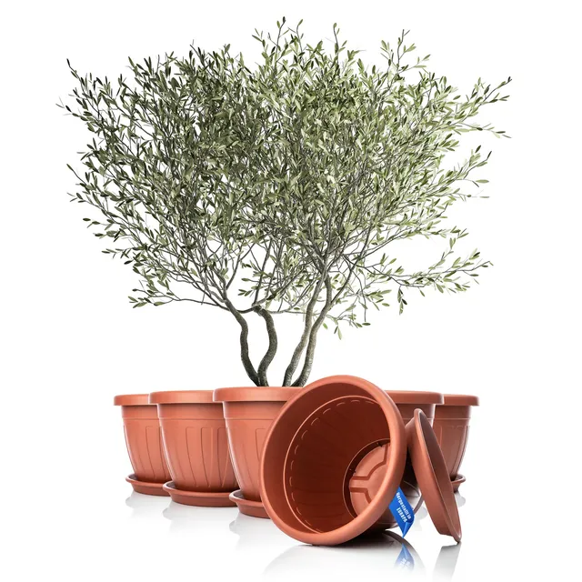 BigDean Blumentopf Terracotta ø50xH38 Pflanzkübel 6 Stück