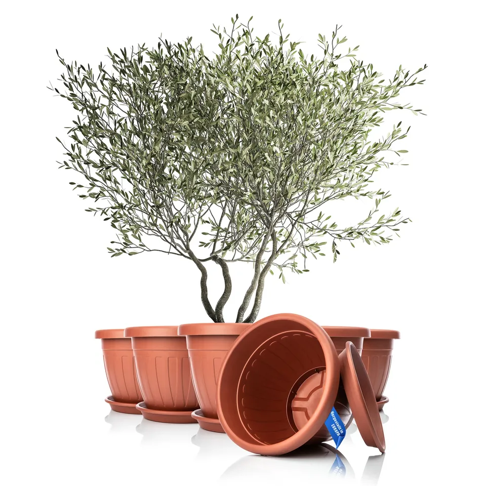 BigDean Blumentopf Terracotta ø50xH38 Pflanzkübel 6 Stück