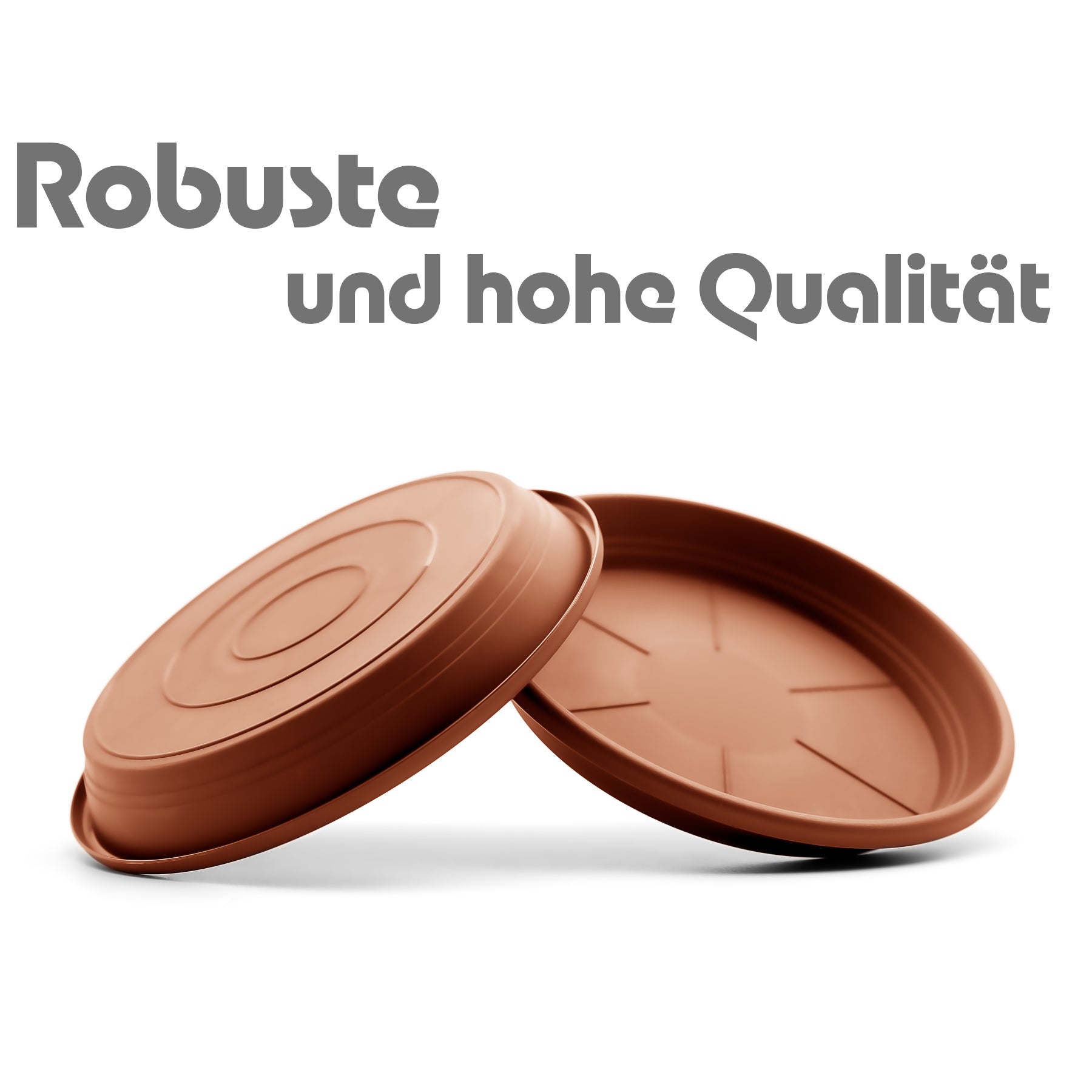 BigDean Blumentopf Untersetzer Terracotta 16,5 cm 10 Stück