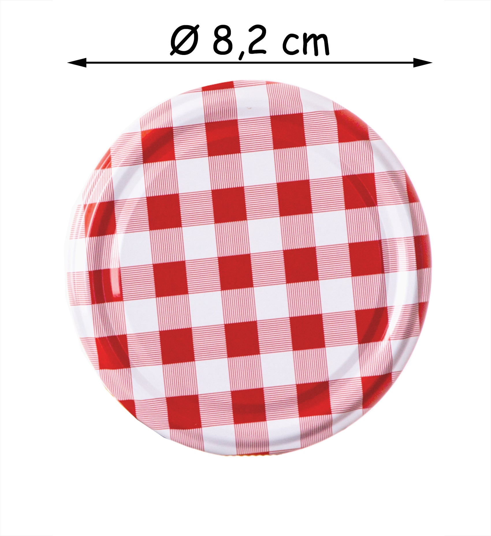 BigDean Küche & Vorrat Schraubdeckel TO 82 mm 50er kariert