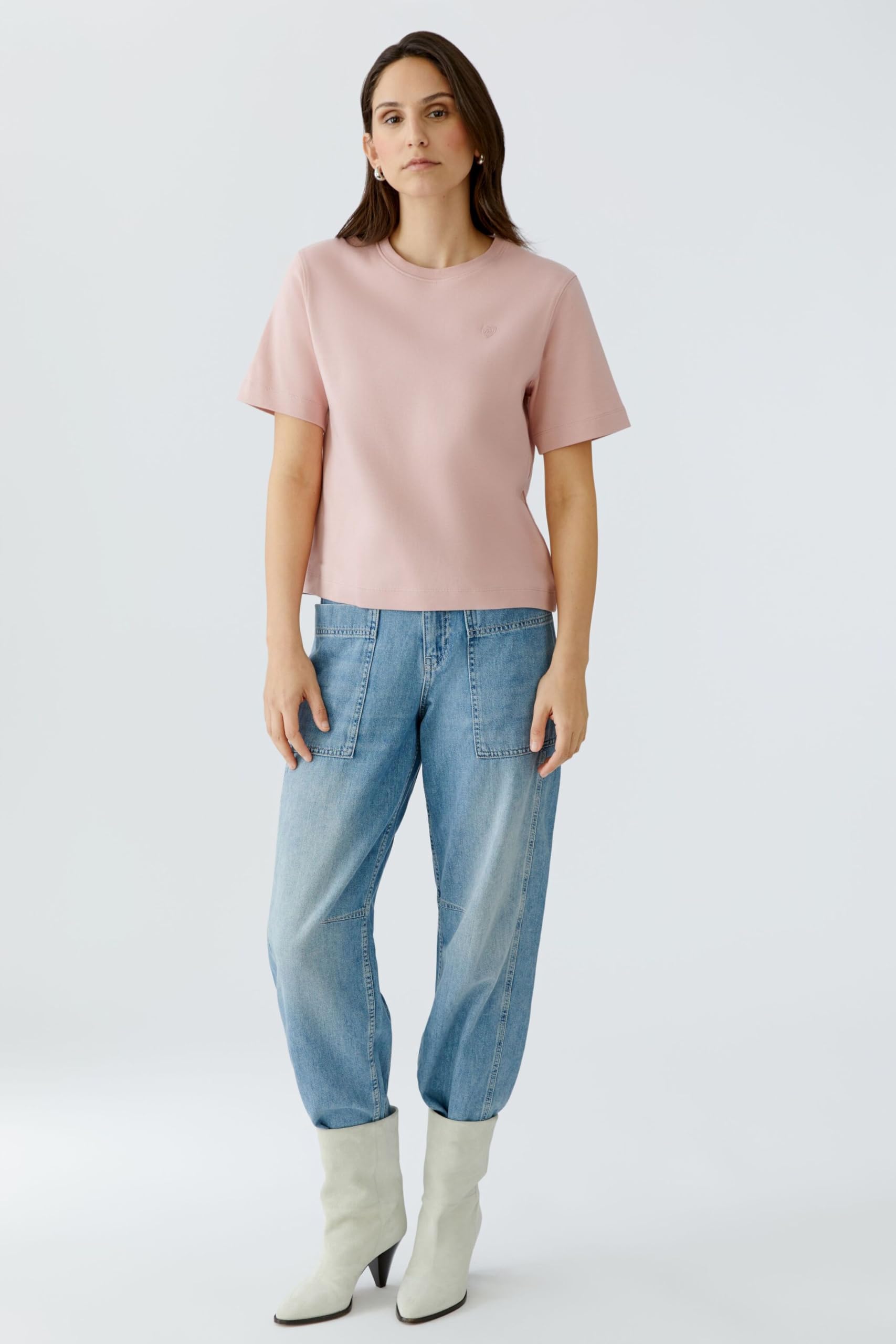 OUI SVEHA T-Shirt Uni Baumwolle für Damen