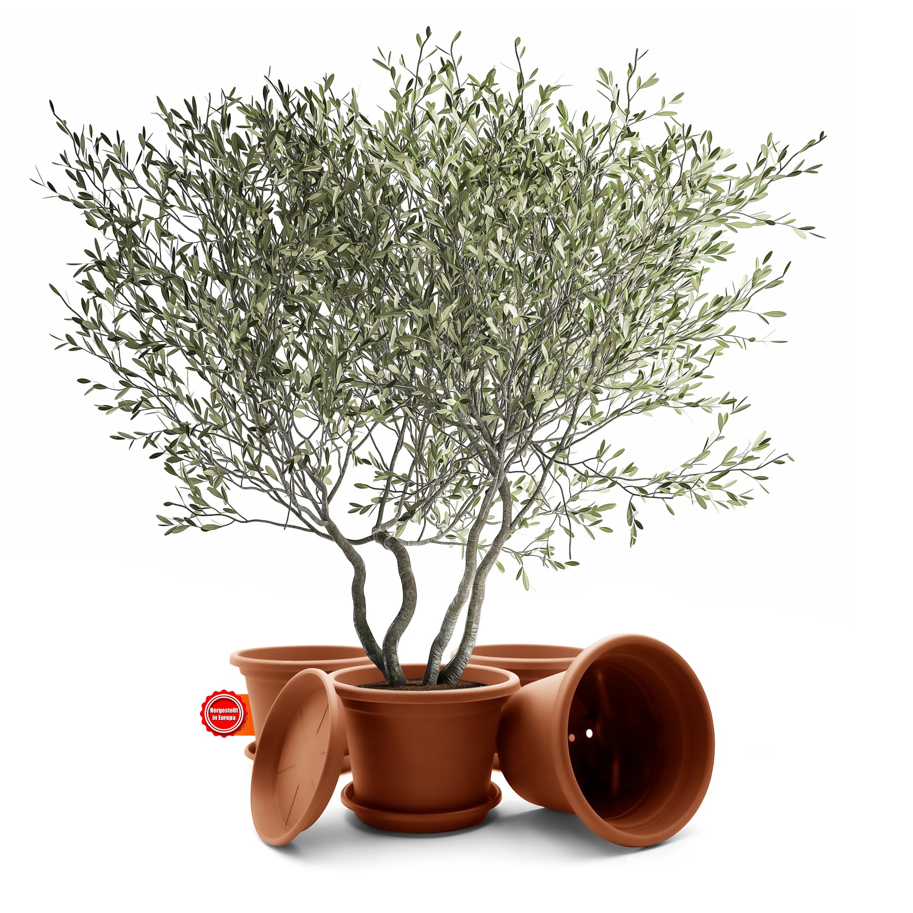 BigDean Garten Blumentopf Untersetzer rund 40cm Terracotta