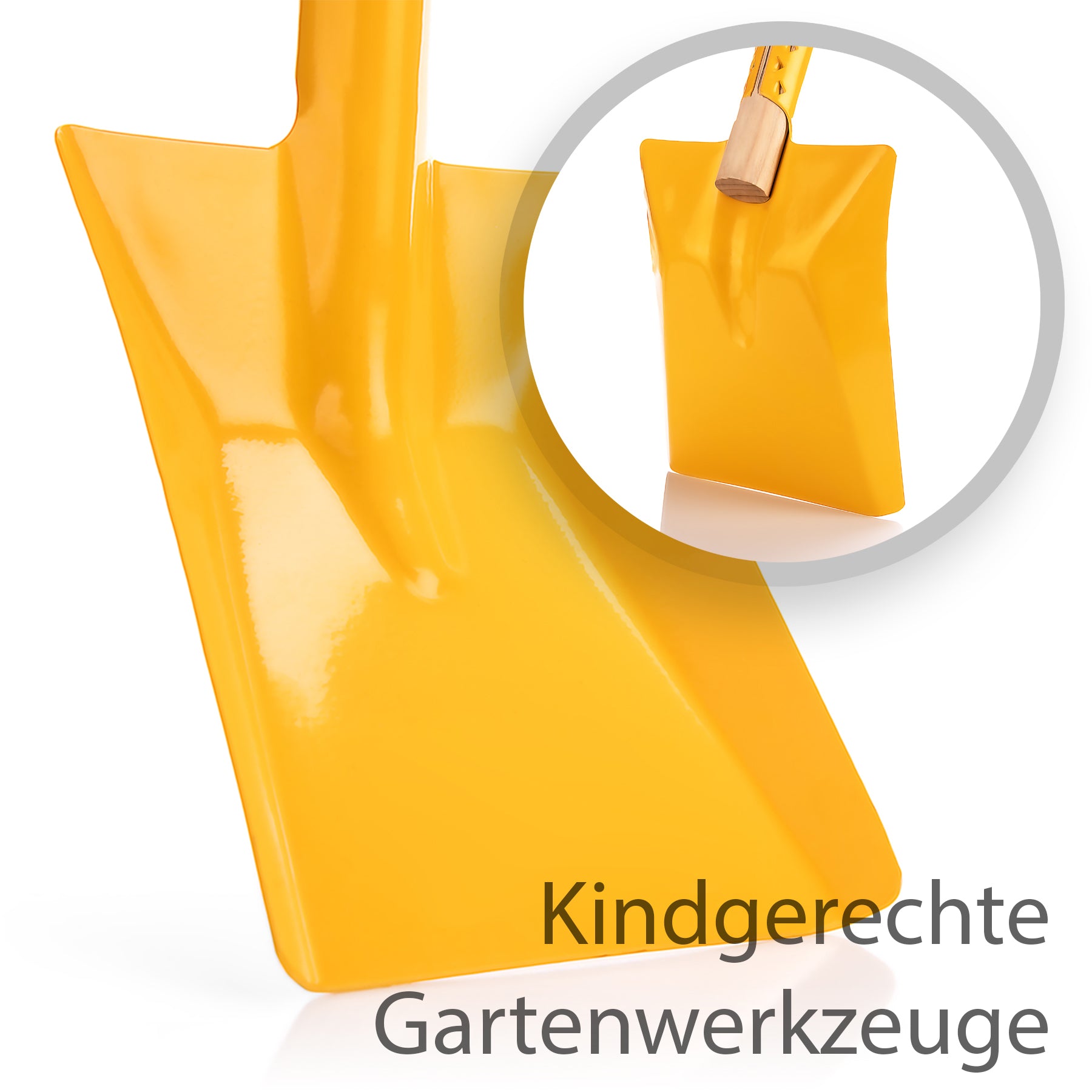 BigDean Kinder Schaufel Gartenschaufel Metall Holz ab 3 J.