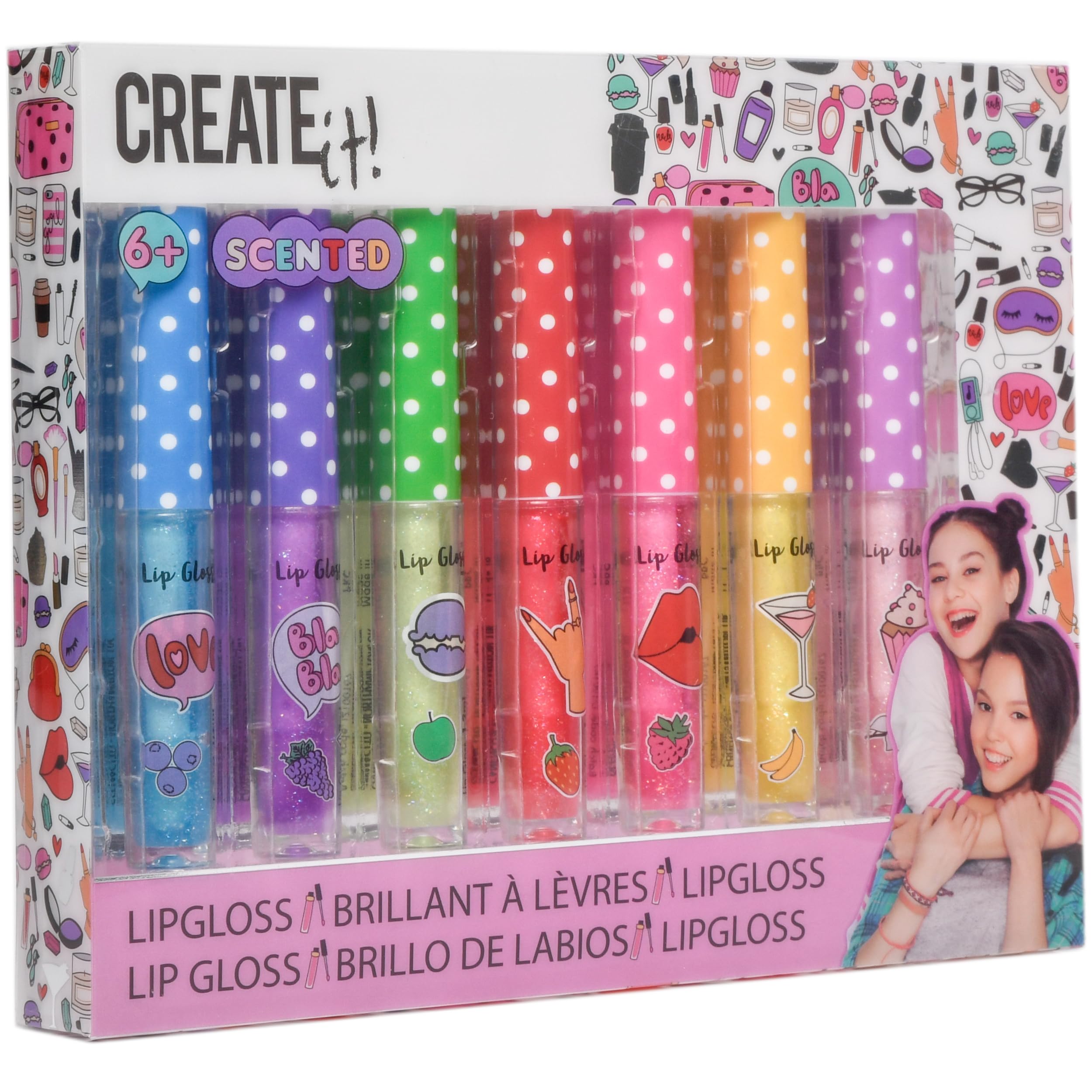 Create It Makeup Schminkset Lipgloss 7 Stück Glitter