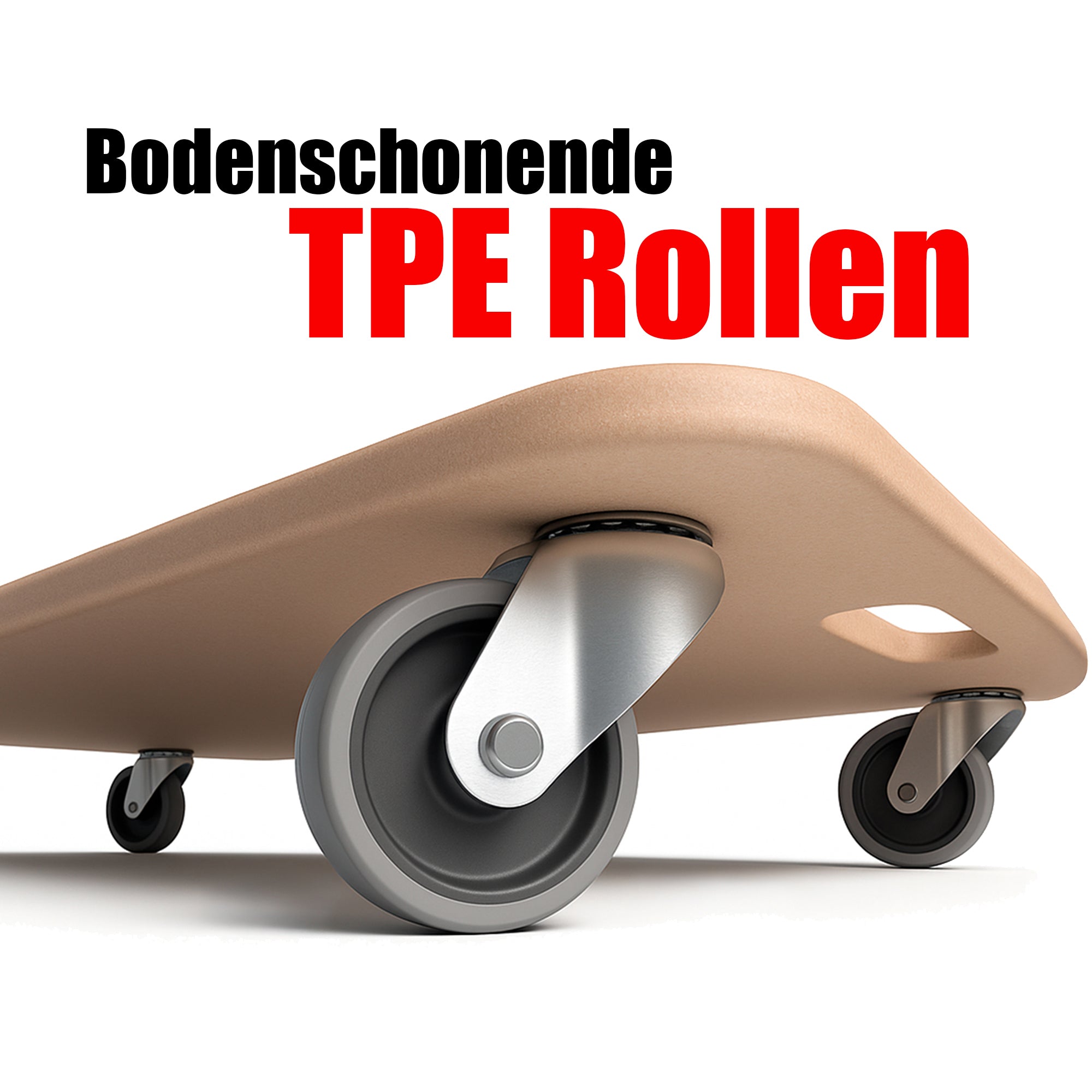 BigDean Transportroller Möbelroller 250 kg 3er Set Rollbrett