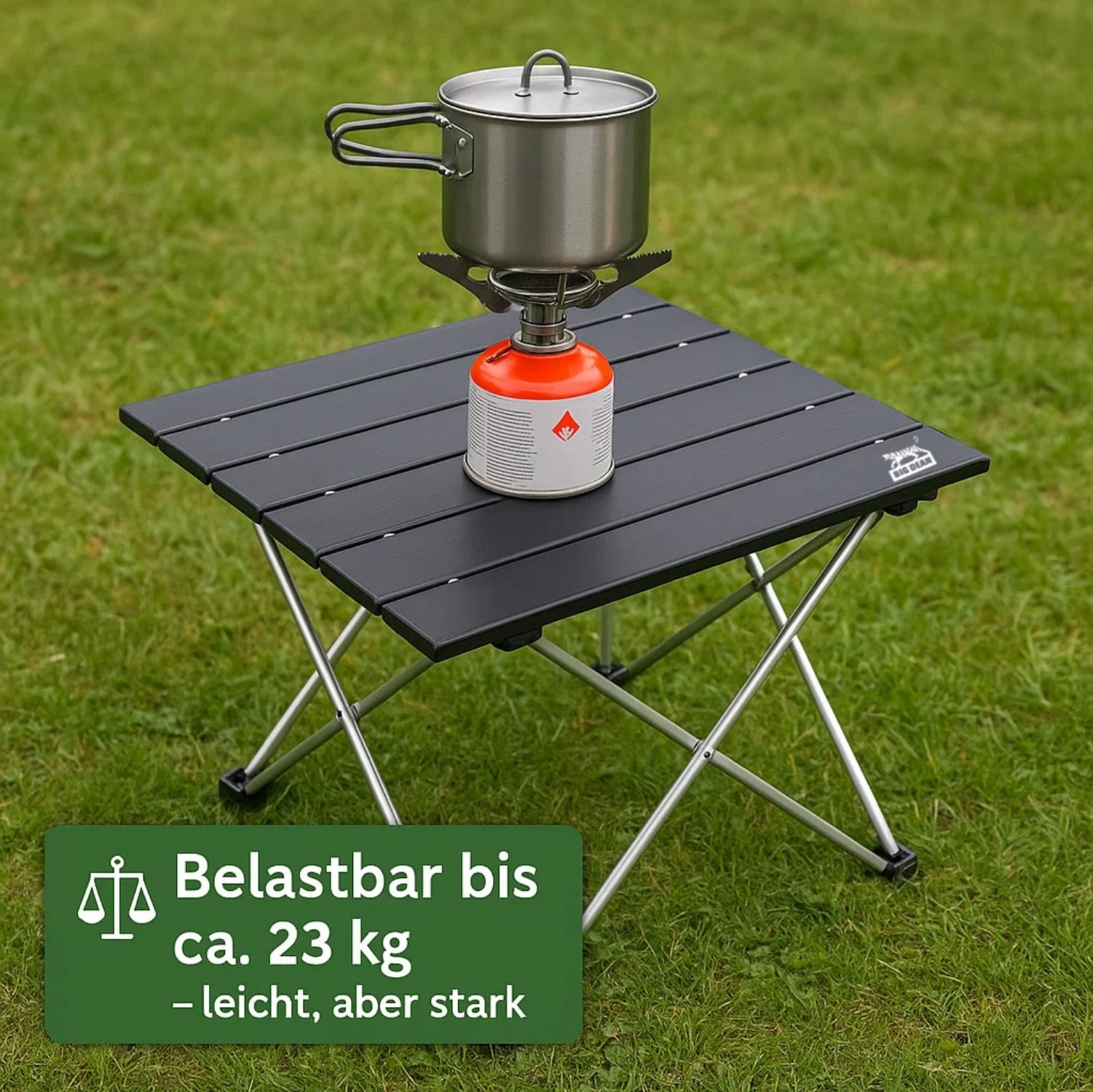 BigDean Campingtisch klein faltbar Aluminium ultraleicht
