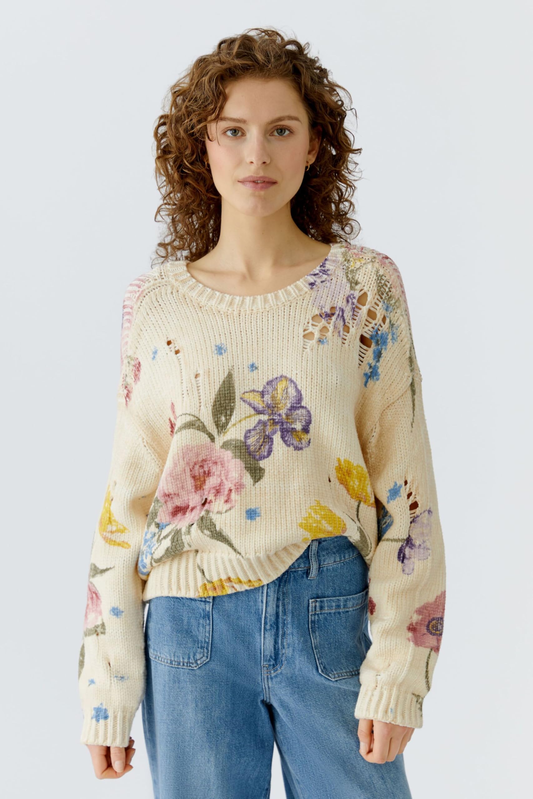 OUI Pullover Floral lässig Vintage für Damen