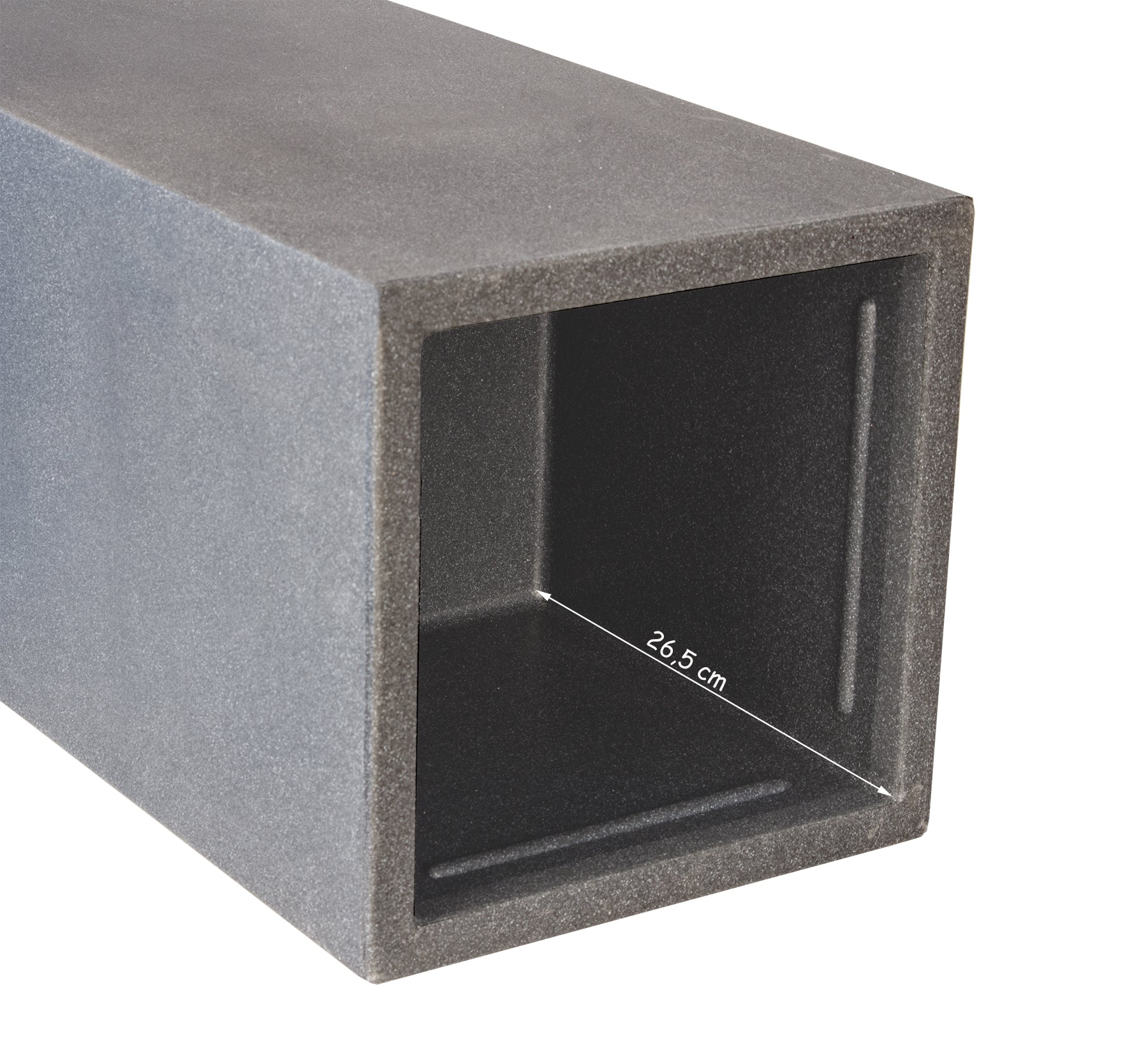 BigDean Pflanzsäule Stein-Optik 80x30x30 Anthrazit