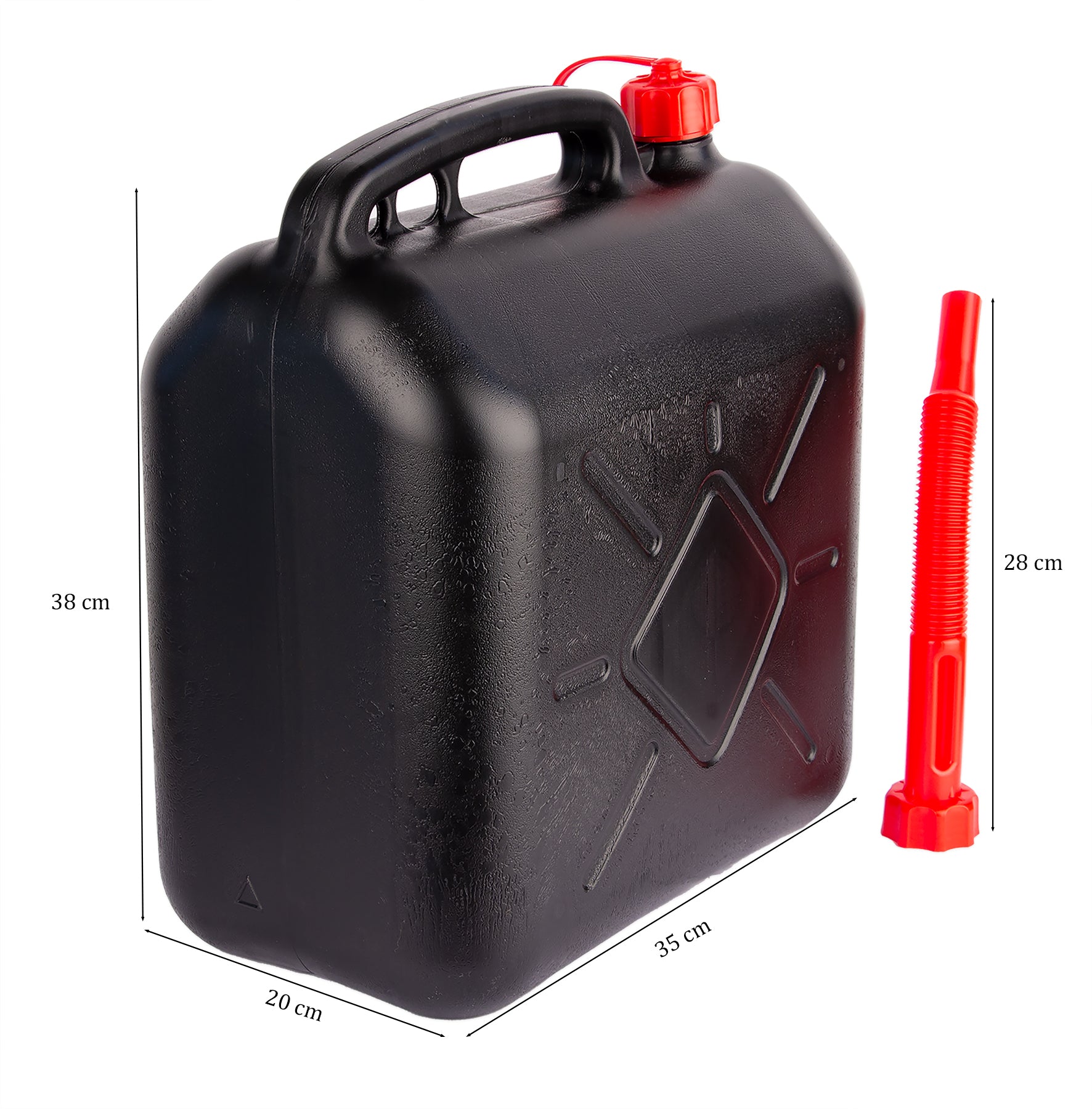 BigDean Haushalt Benzinkanister 4x20 L mit Ausgießer UN schwarz