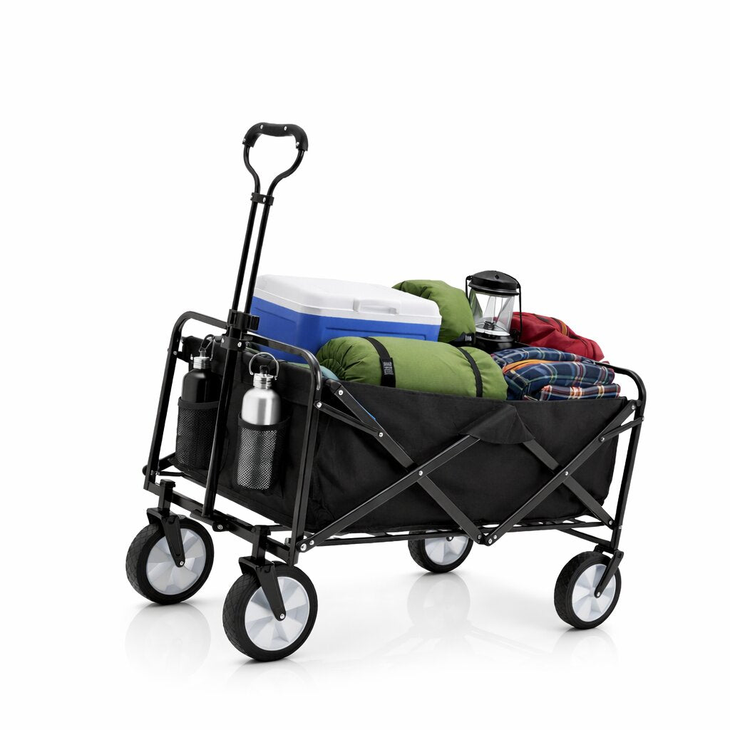 BigDean Bollerwagen faltbar 105L bis 100 kg Netztaschen