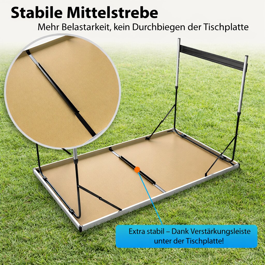 BigDean Garten Multifunktionstisch 100x60cm höhenverstellbar 30kg