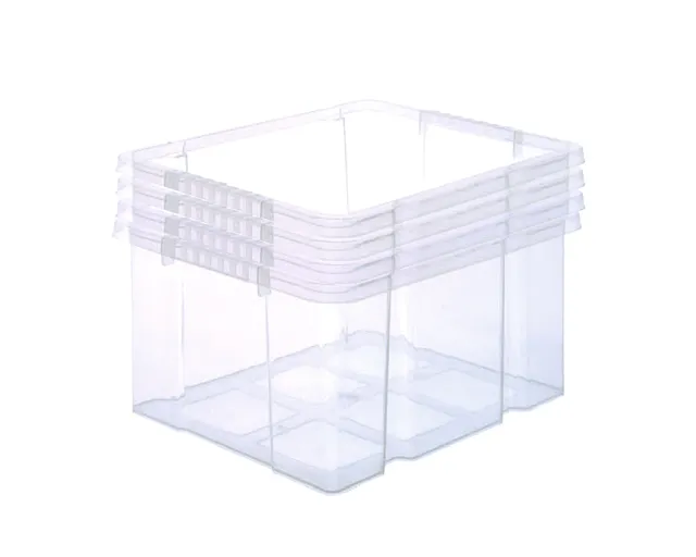 BigDean Aufbewahrung Eurobox 44x35x24cm 4 Stück stapelbar
