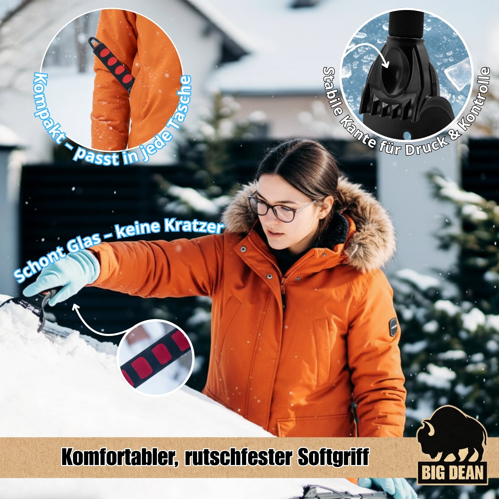 BigDean Eiskratzer Auto Scheibenkratzer 2 Stück
