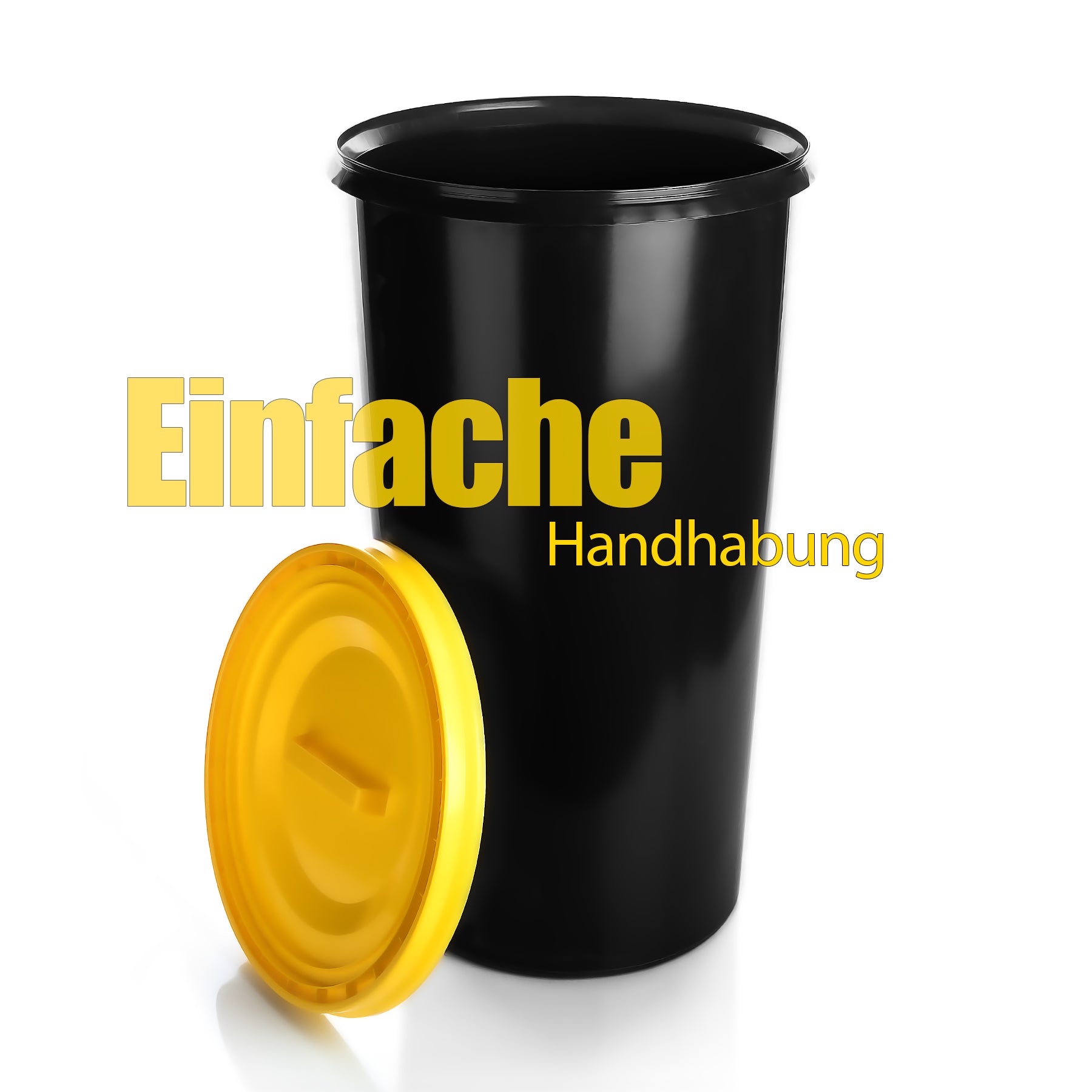 BigDean Universaltonne 60 Liter gelb wetterfest mit Deckel
