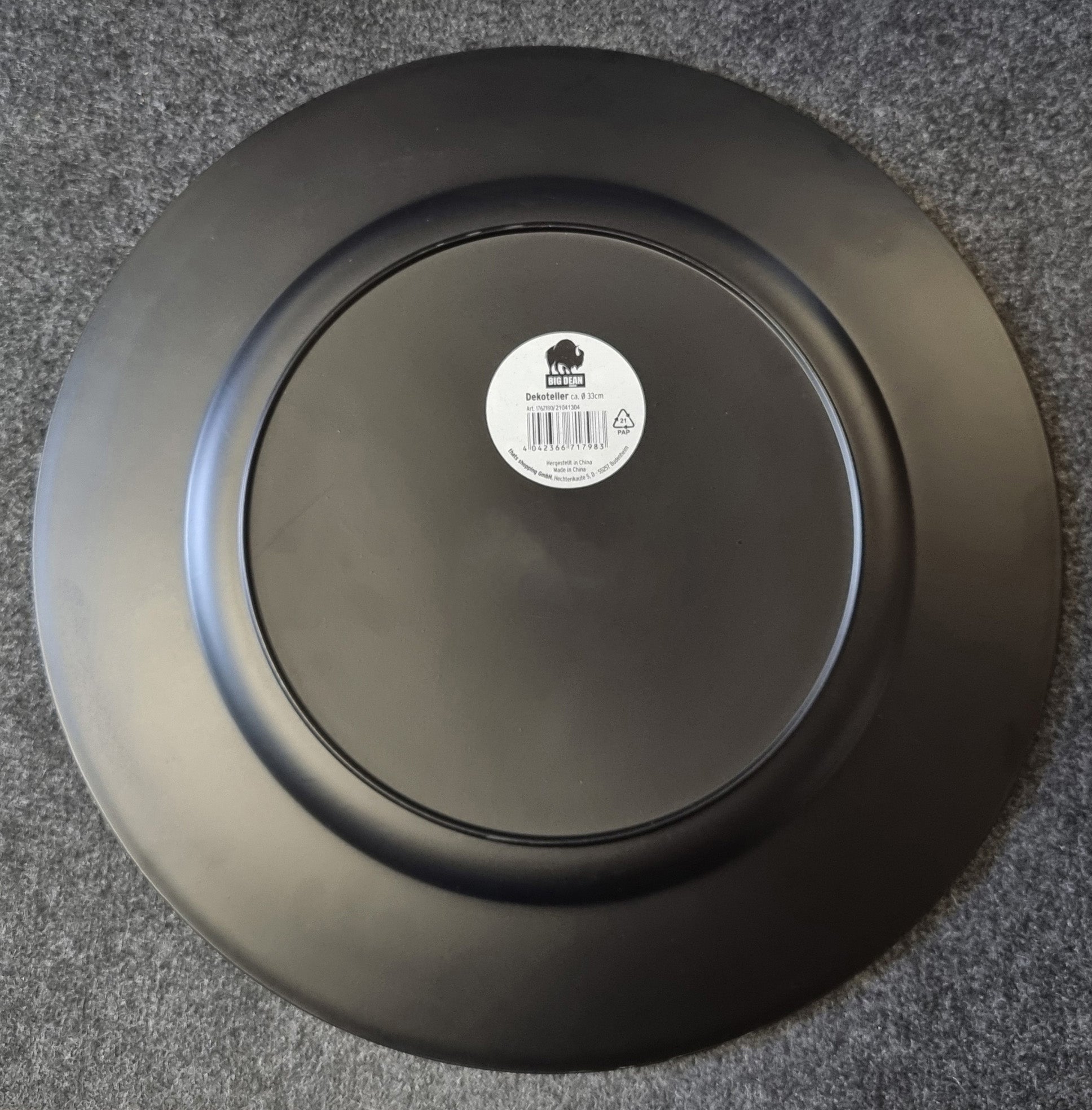 BigDean Haushalt Platzteller Gold 33cm Kunststoff 6er Dekoteller