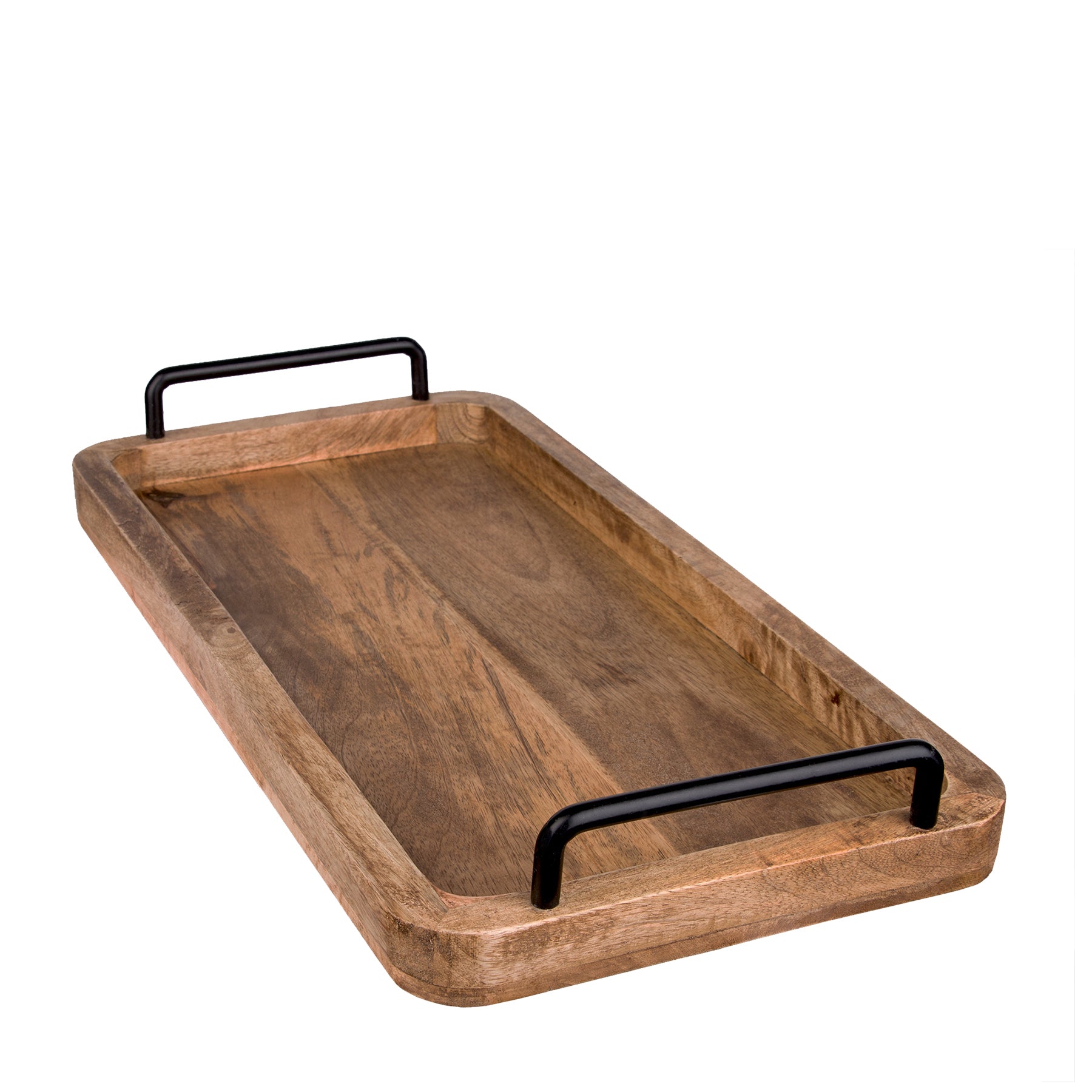 BigDean Küche & Vorrat Serviertablett Mangoholz 60x30 cm Unikat