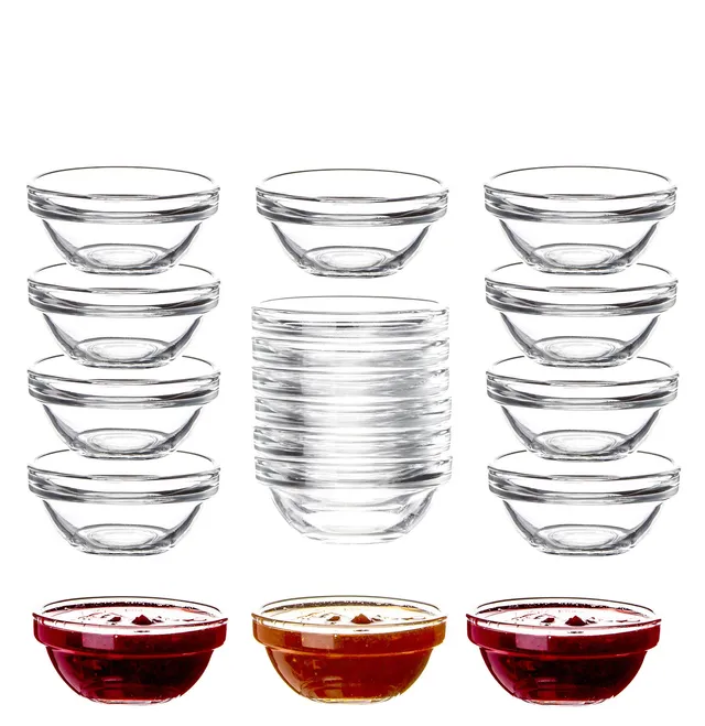 BigDean Küche Dipschalen Glas Ø6cm 30ml 18er Set