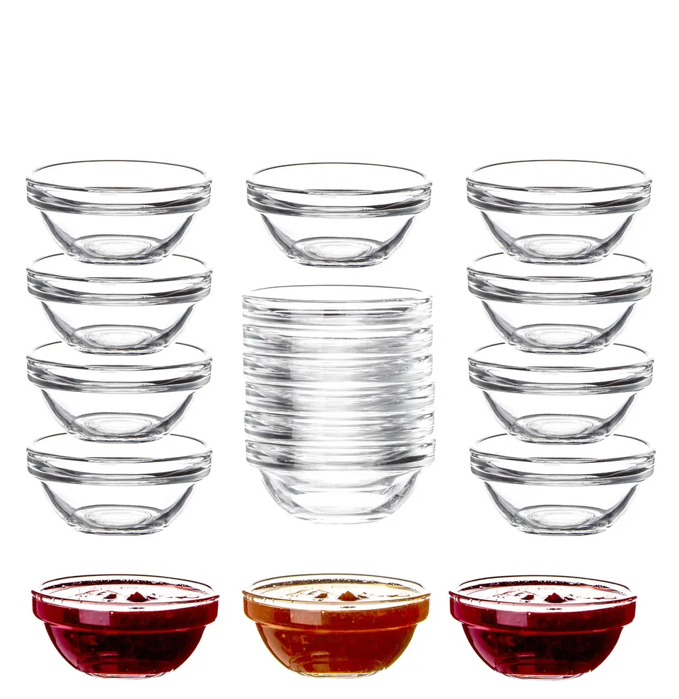 BigDean Küche Dipschalen Glas Ø6cm 30ml 18er Set