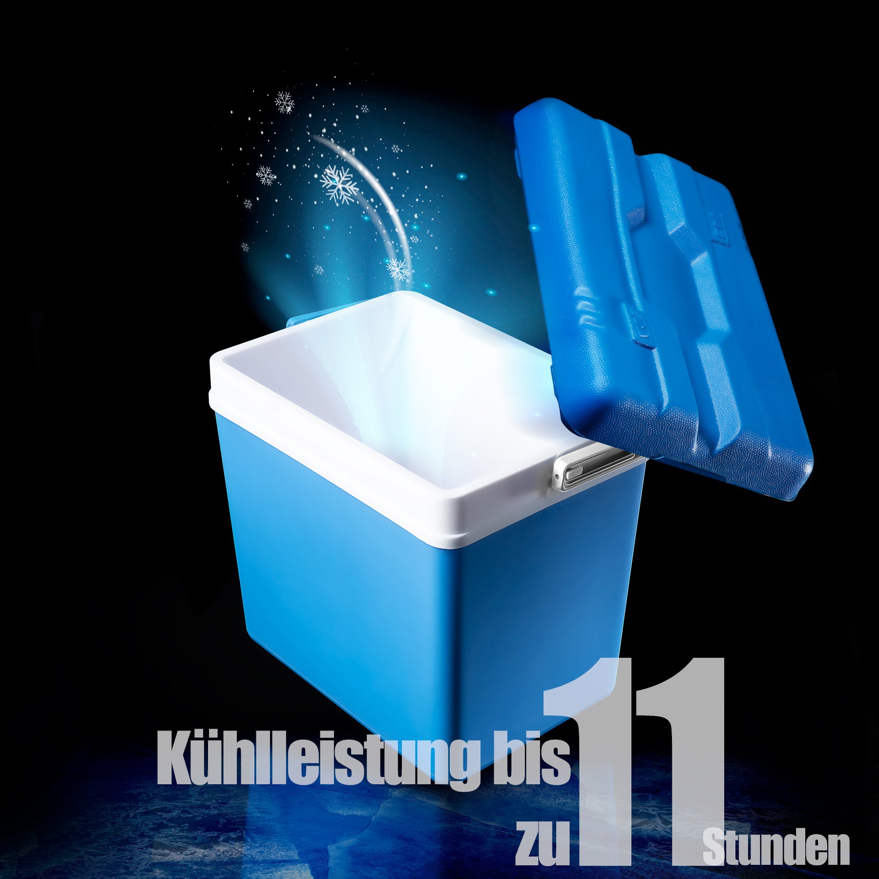 BigDean Kühlbox 24 Liter blau-weiß 11 Std.