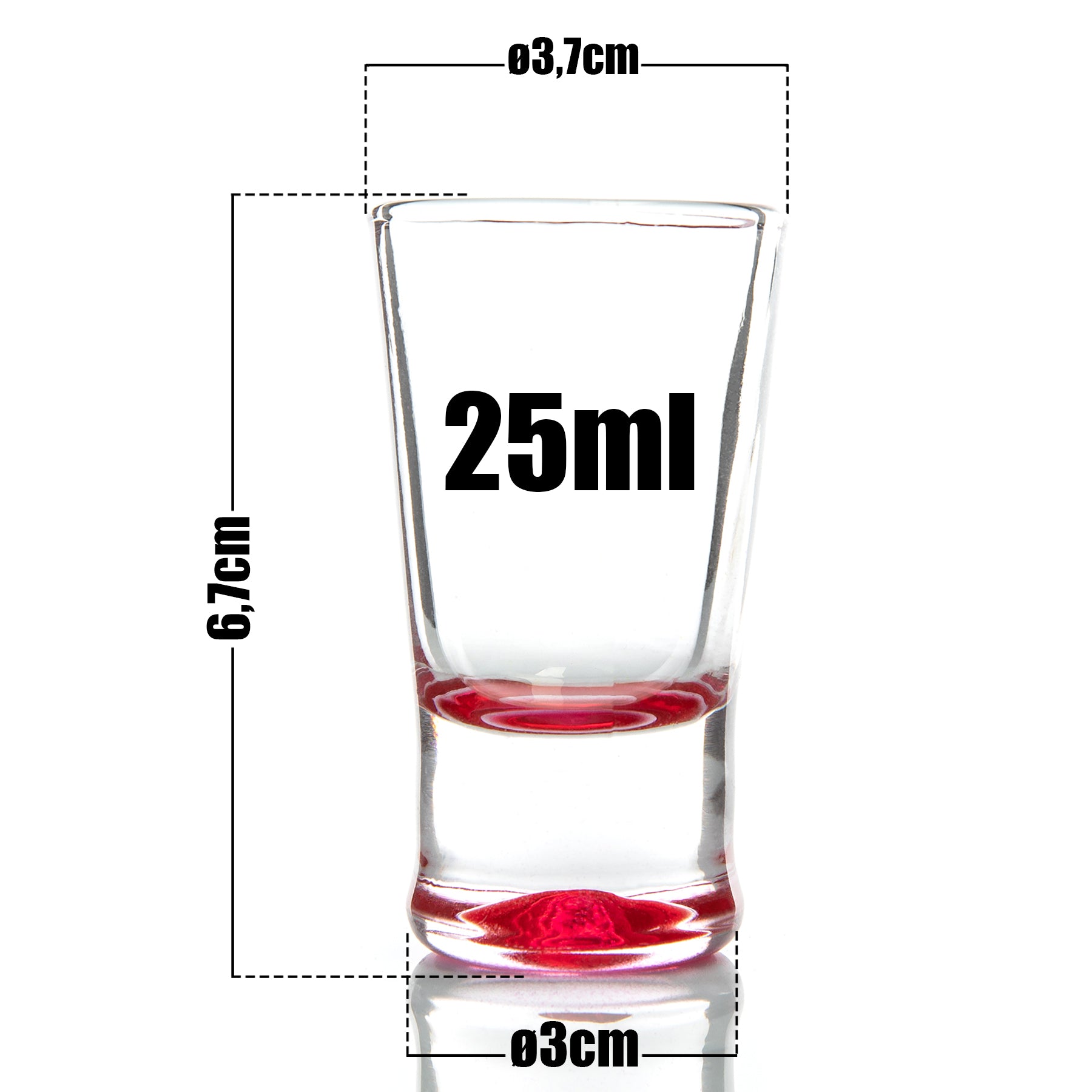 BigDean Küche & Vorrat 48x Schnapsglas 2cl farbig Glas
