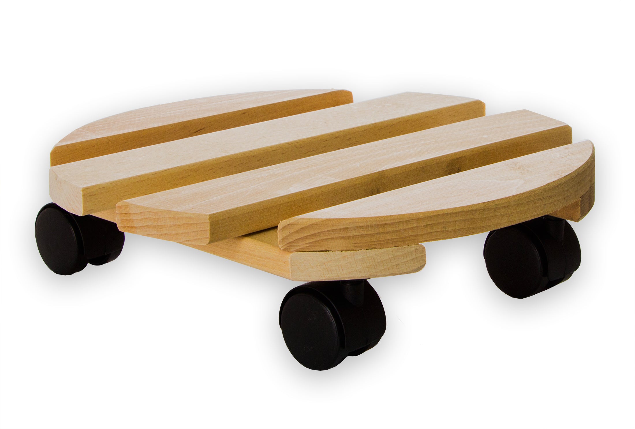 BigDean Garten Pflanzenroller Holz 30 cm 2er Set 120 kg