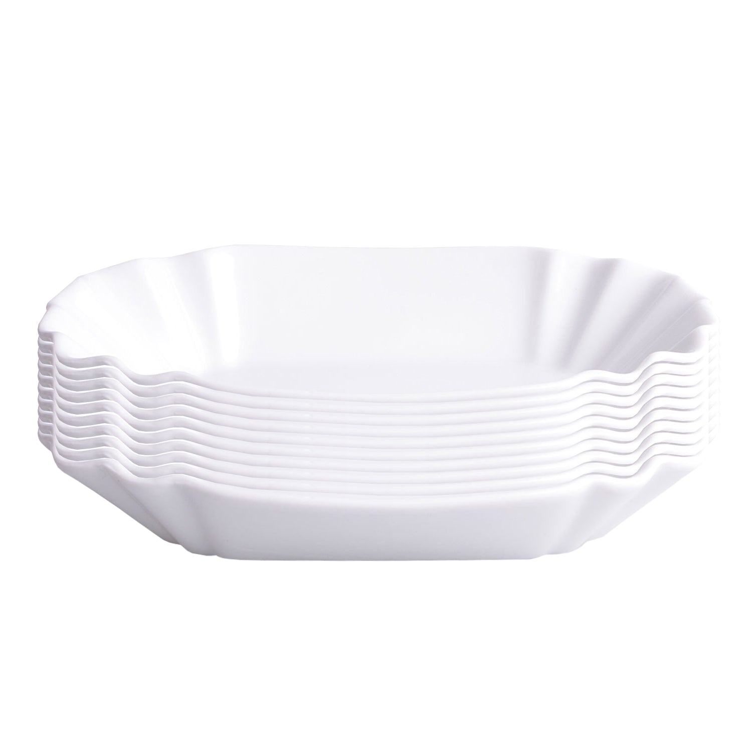 BigDean Küche Pommesschale Porzellan 19,5cm Weiß 10er Set