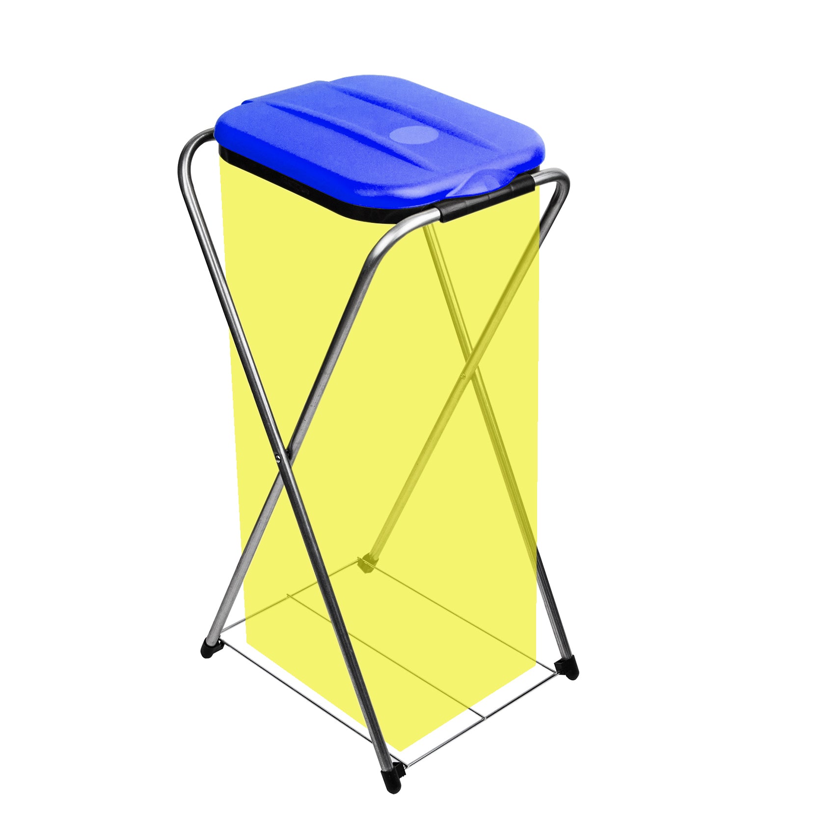 BigDean Müllsackständer EasyFix blau 120L Metall Halter