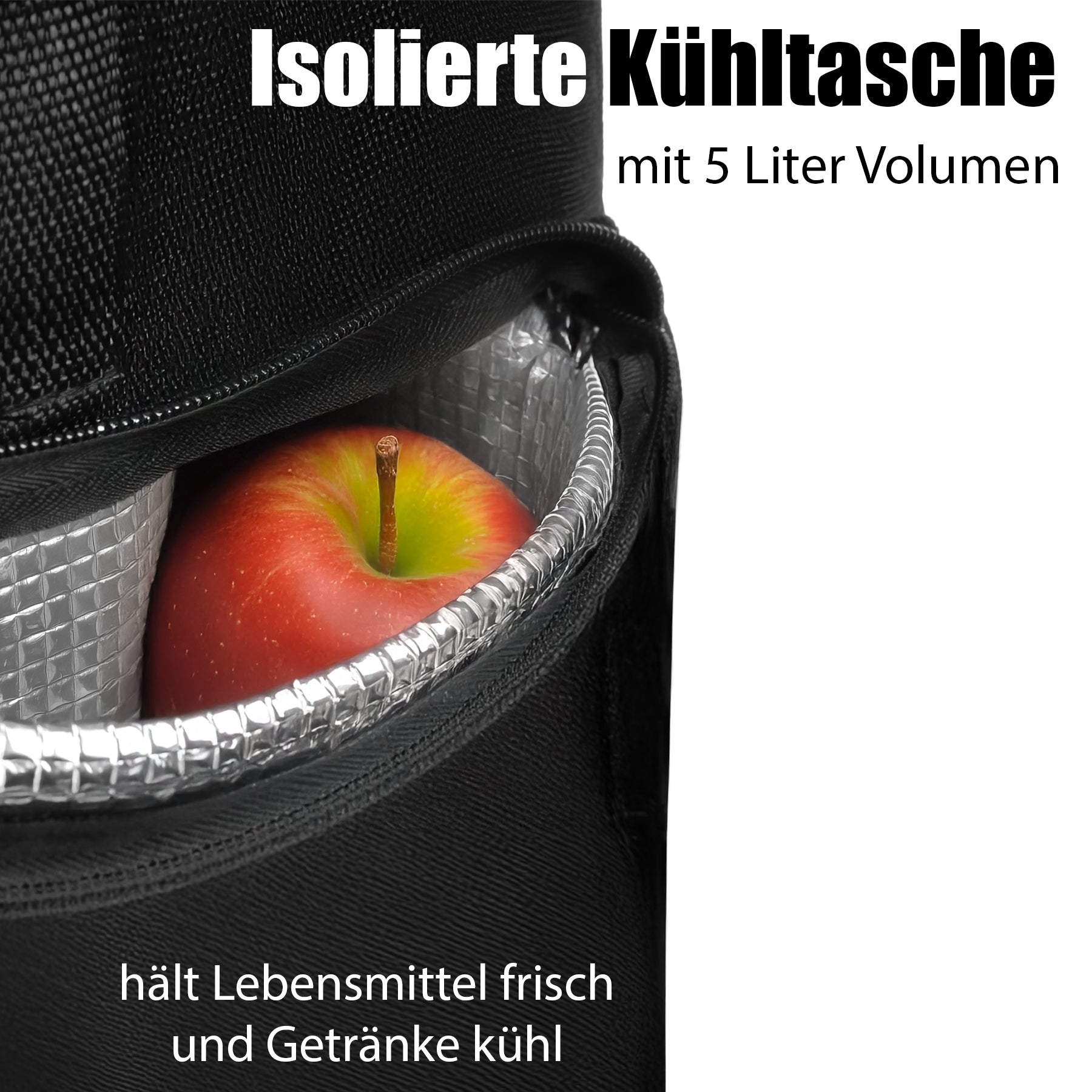 BigDean Einkaufstrolley klappbar 56L mit Kühlfach